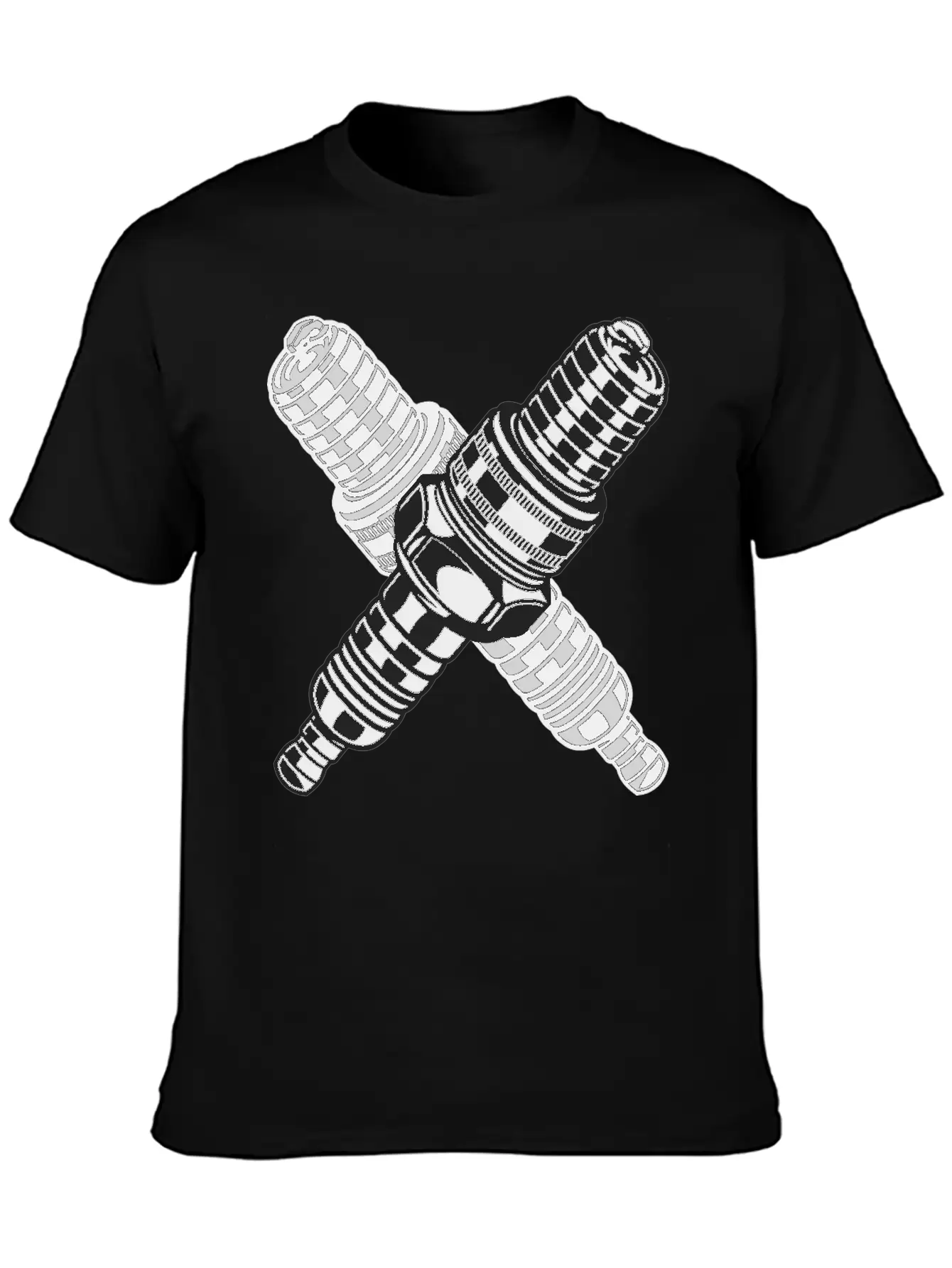 Spark Plug Unisex Short Sleeve Soft Cotton T-Shirt – Casual Everyday Wear