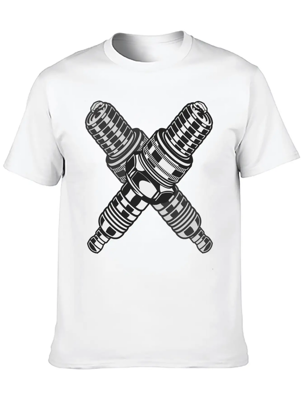 Spark Plug Unisex Short Sleeve Soft Cotton T-Shirt – Casual Everyday Wear