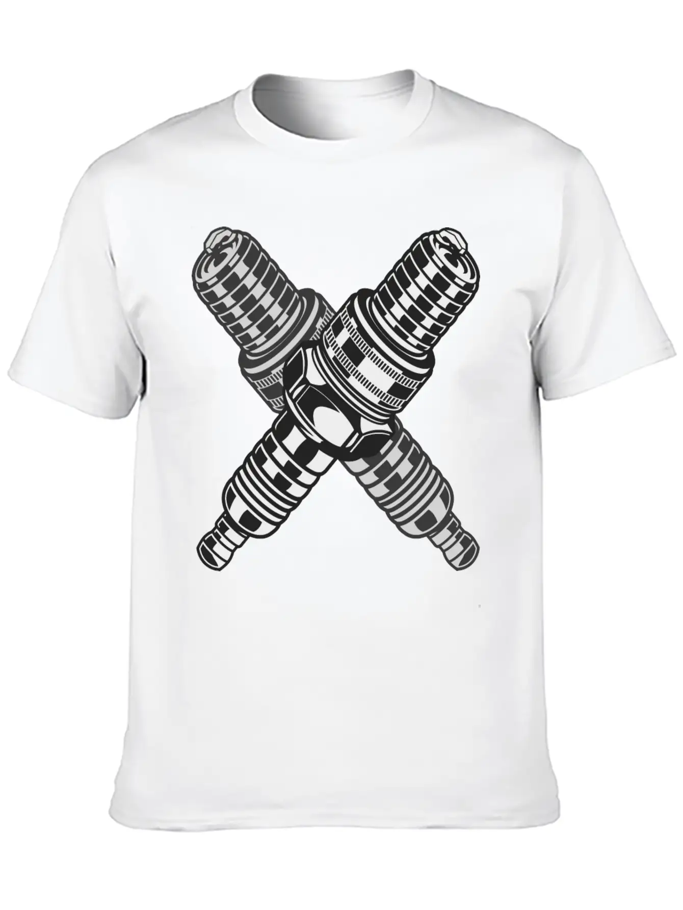Spark Plug Unisex Short Sleeve Soft Cotton T-Shirt – Casual Everyday Wear