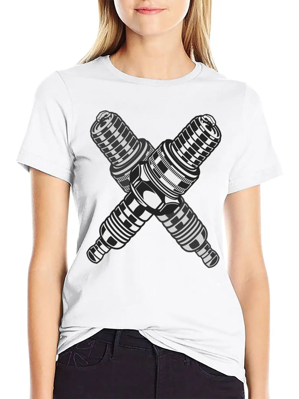 Spark Plug Unisex Short Sleeve Soft Cotton T-Shirt – Casual Everyday Wear