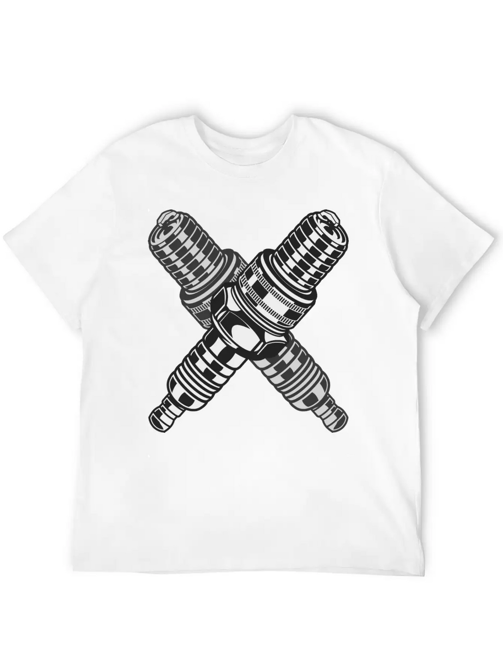 Spark Plug Unisex Short Sleeve Soft Cotton T-Shirt – Casual Everyday Wear