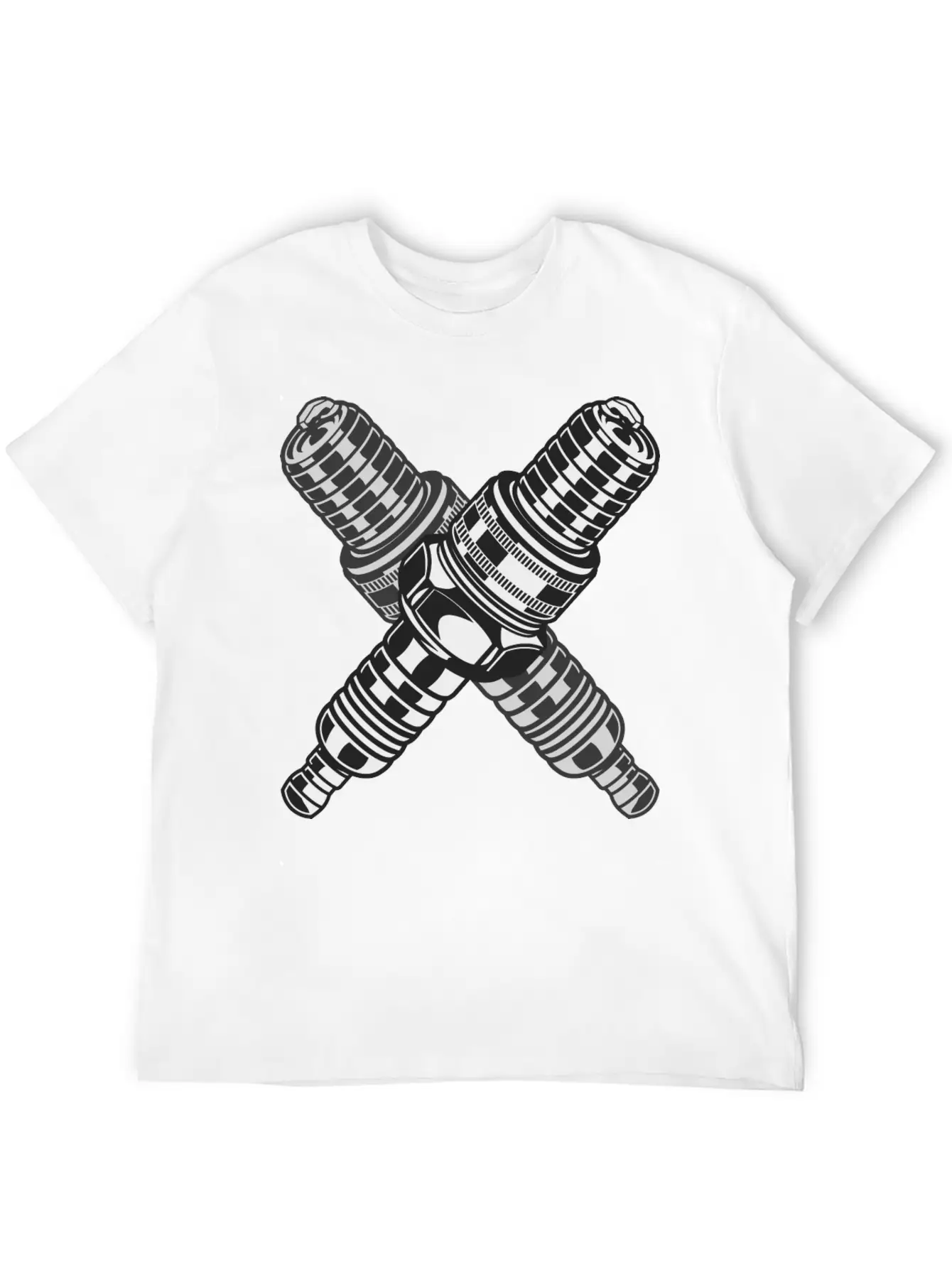 Spark Plug Unisex Short Sleeve Soft Cotton T-Shirt – Casual Everyday Wear