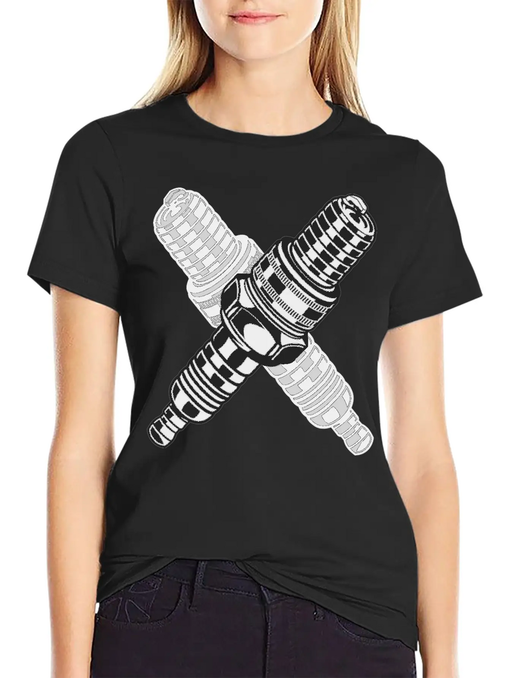 Spark Plug Unisex Short Sleeve Soft Cotton T-Shirt – Casual Everyday Wear