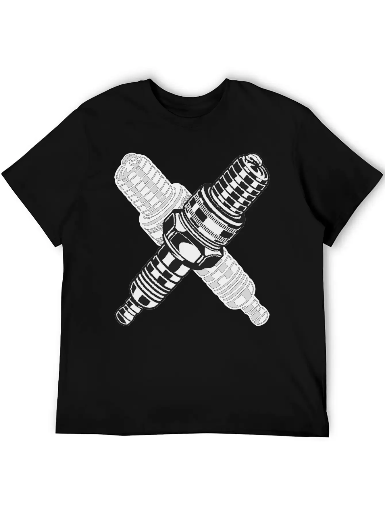 Spark Plug Unisex Short Sleeve Soft Cotton T-Shirt – Casual Everyday Wear