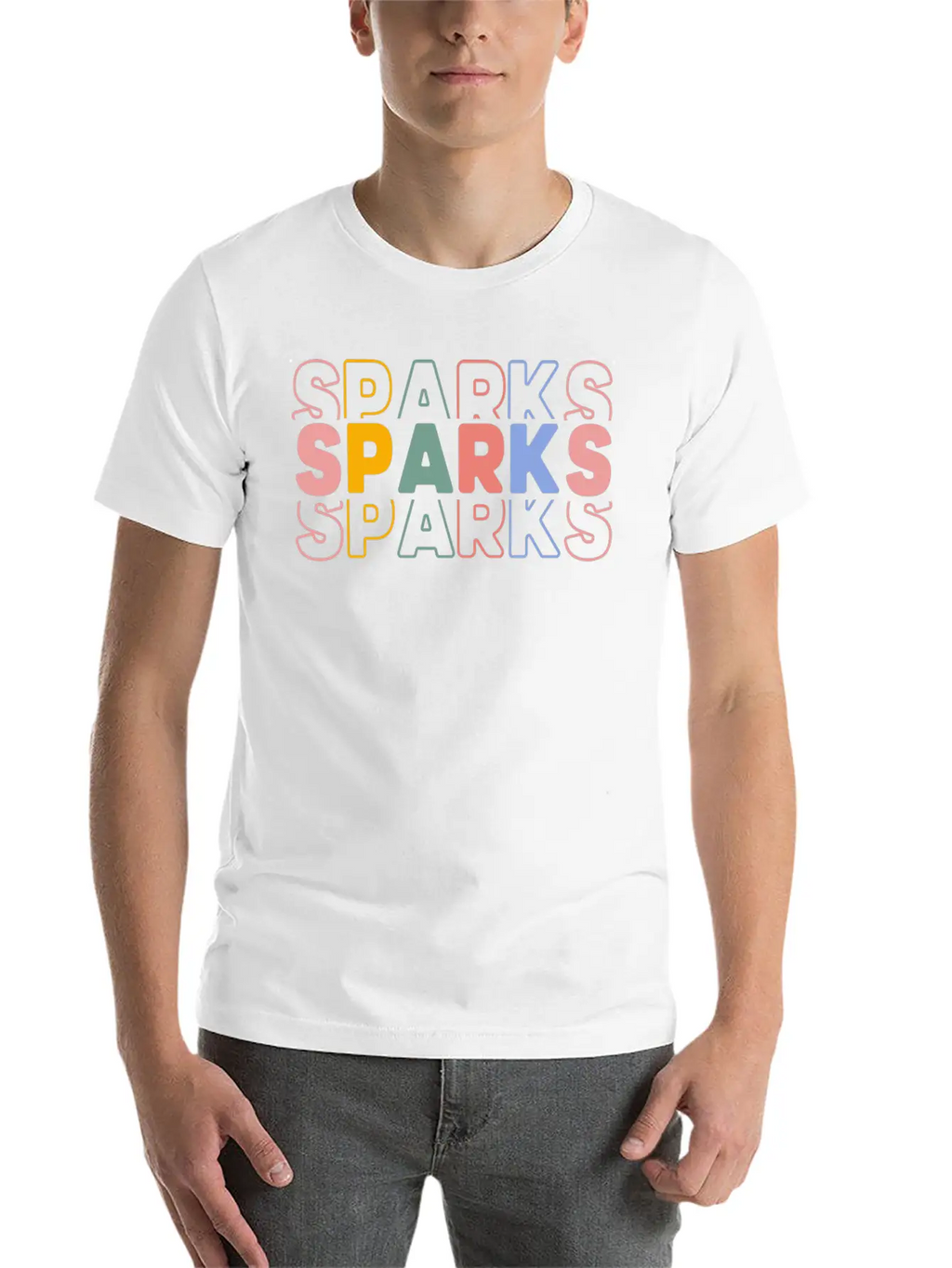 Sparks Typography Casual Graphic T-Shirt – Simple And Comfortable Daily Wear