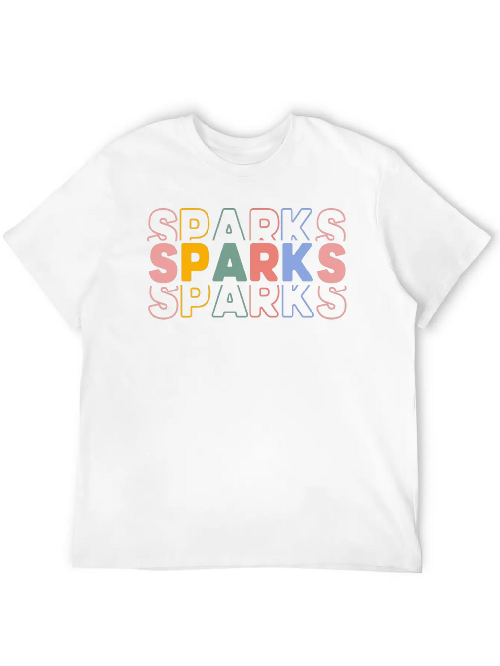 Sparks Typography Casual Graphic T-Shirt – Simple And Comfortable Daily Wear