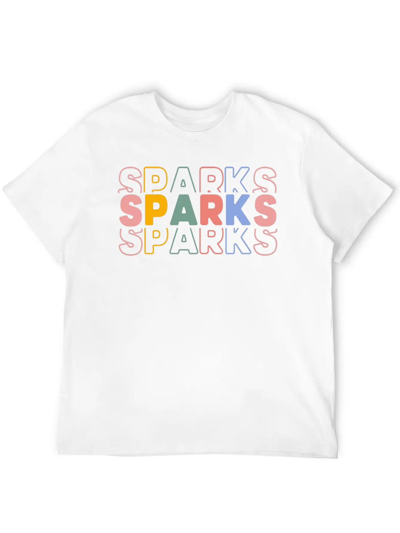 Sparks Typography Casual Graphic T-Shirt – Simple And Comfortable Daily Wear