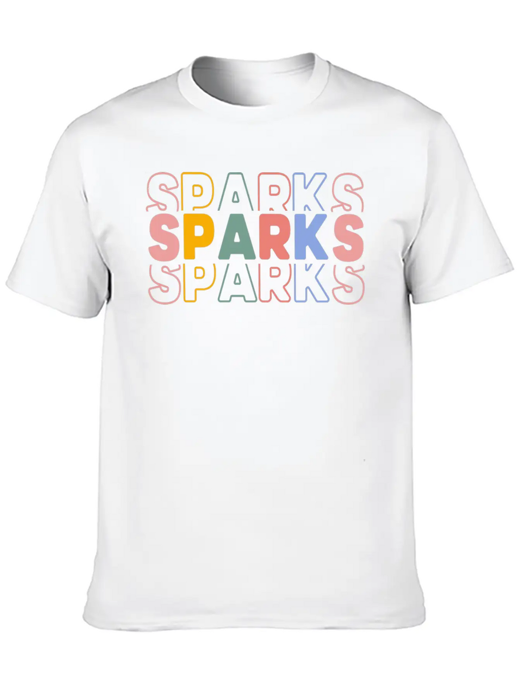Sparks Typography Casual Graphic T-Shirt – Simple And Comfortable Daily Wear