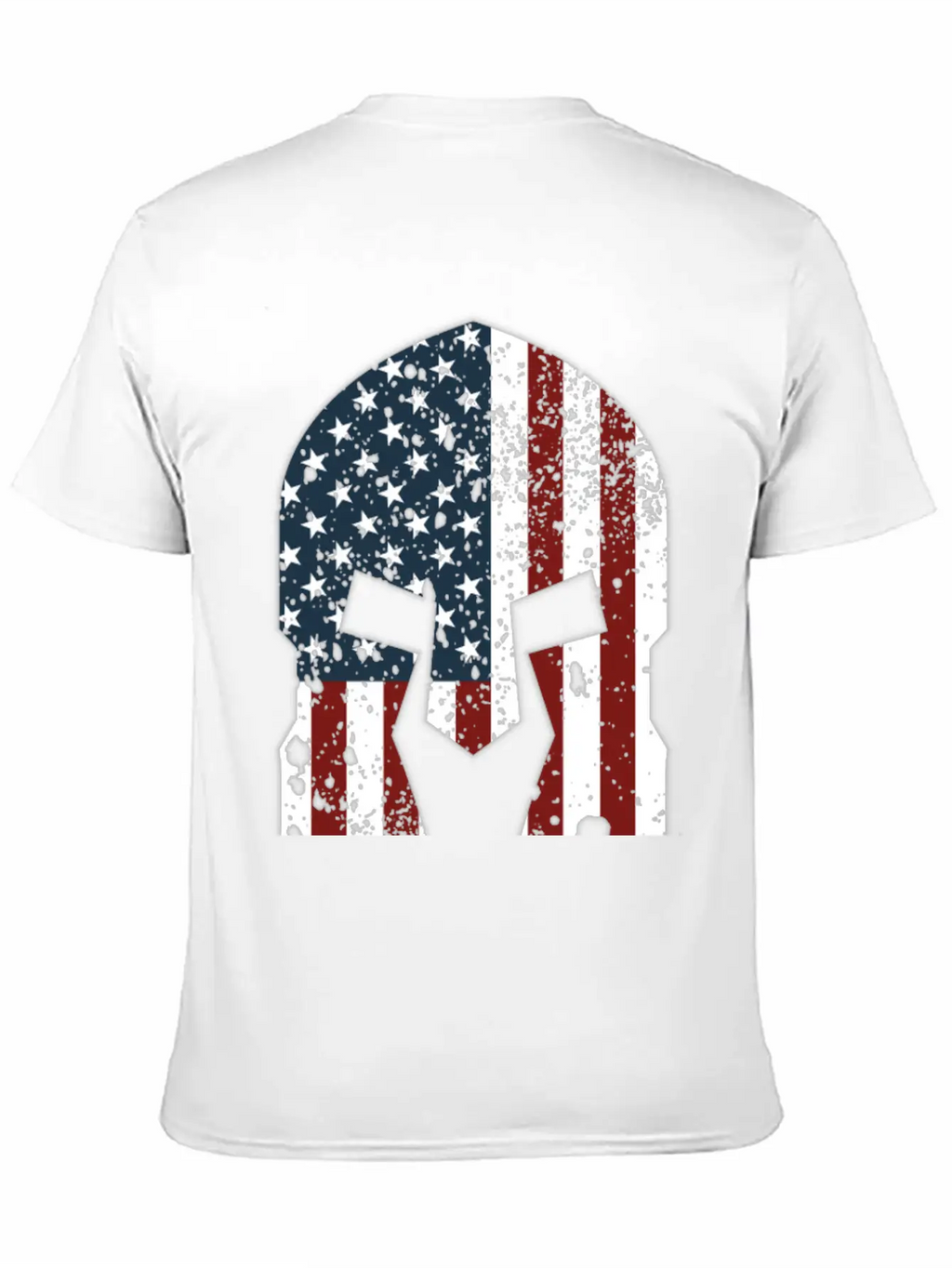 Spartan Helmet American Flag Stylish Everyday T-Shirt – Unisex Basic Cotton Tee
