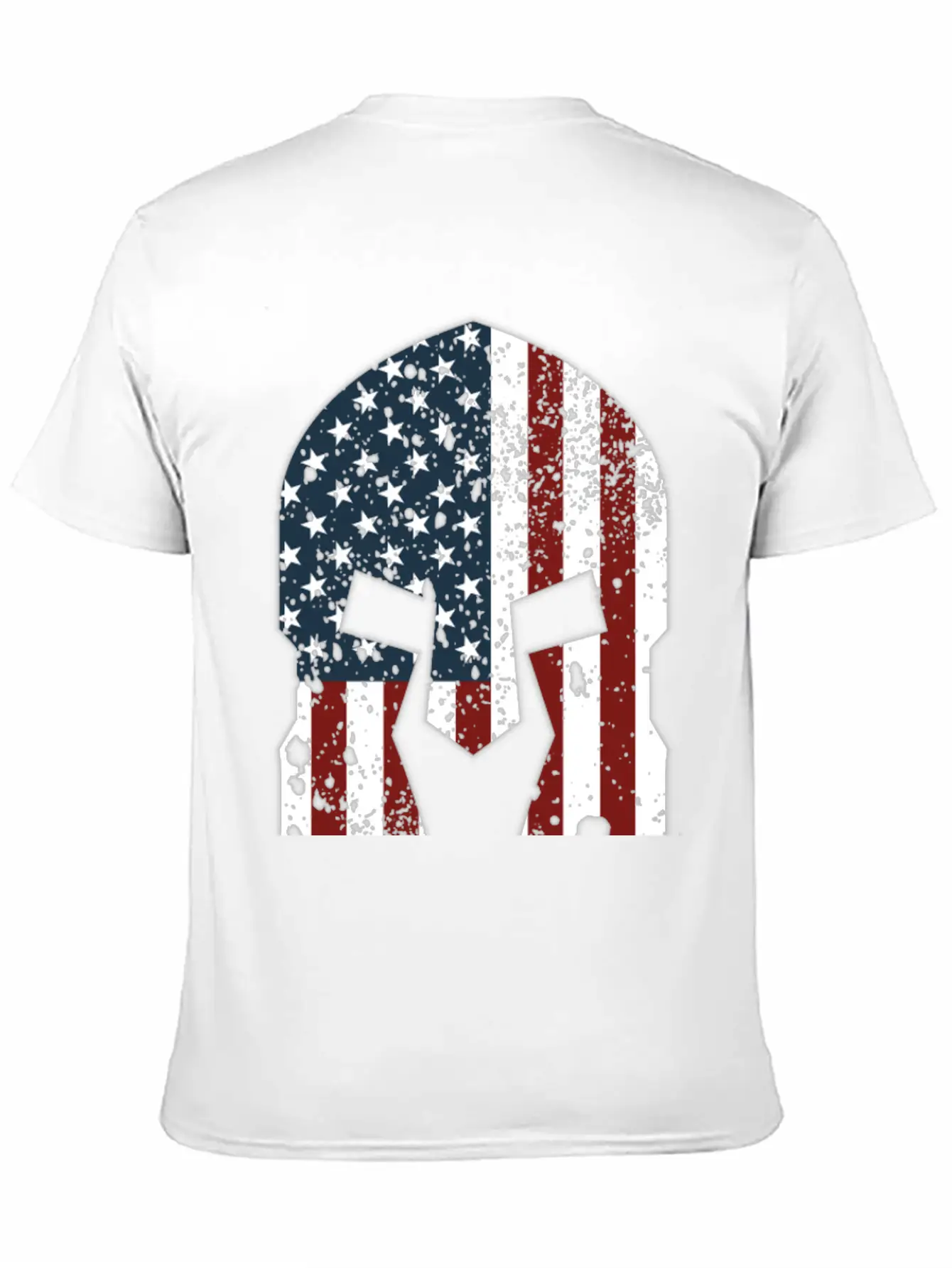 Spartan Helmet American Flag Stylish Everyday T-Shirt – Unisex Basic Cotton Tee