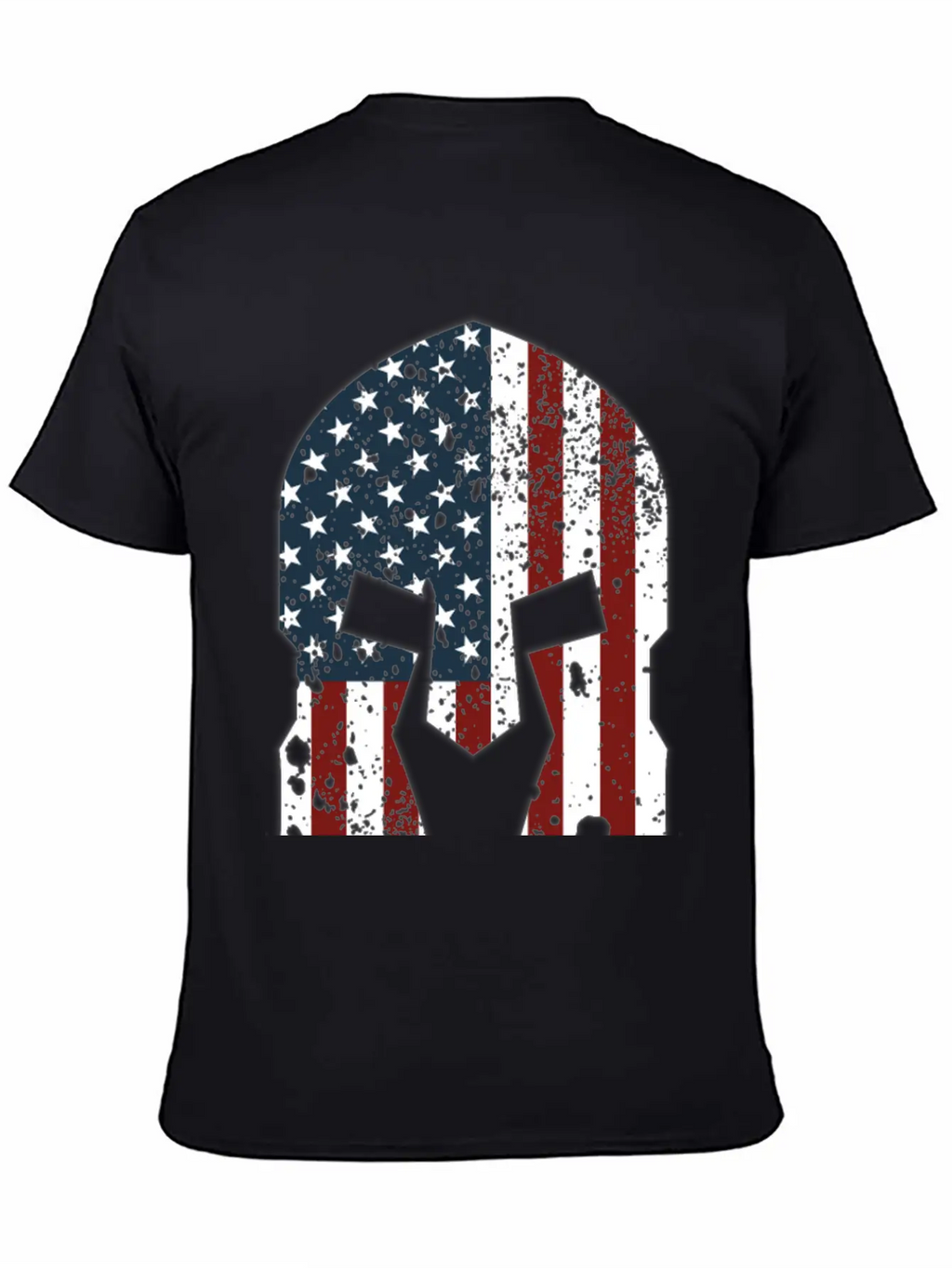 Spartan Helmet American Flag Stylish Everyday T-Shirt – Unisex Basic Cotton Tee
