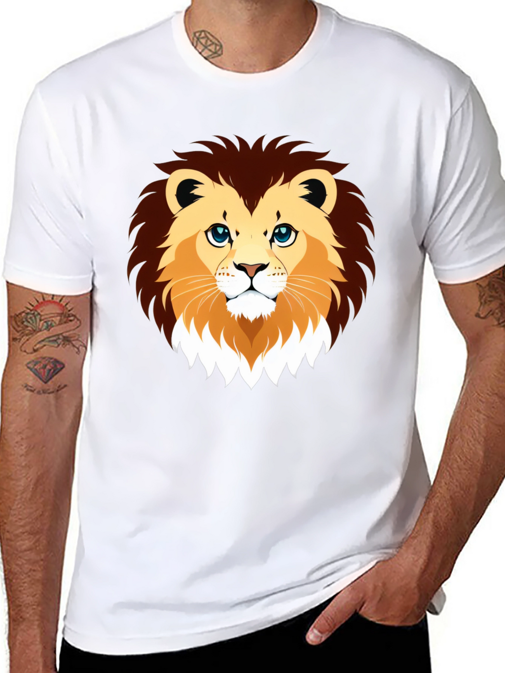 Lion Graphic Black T-Shirt