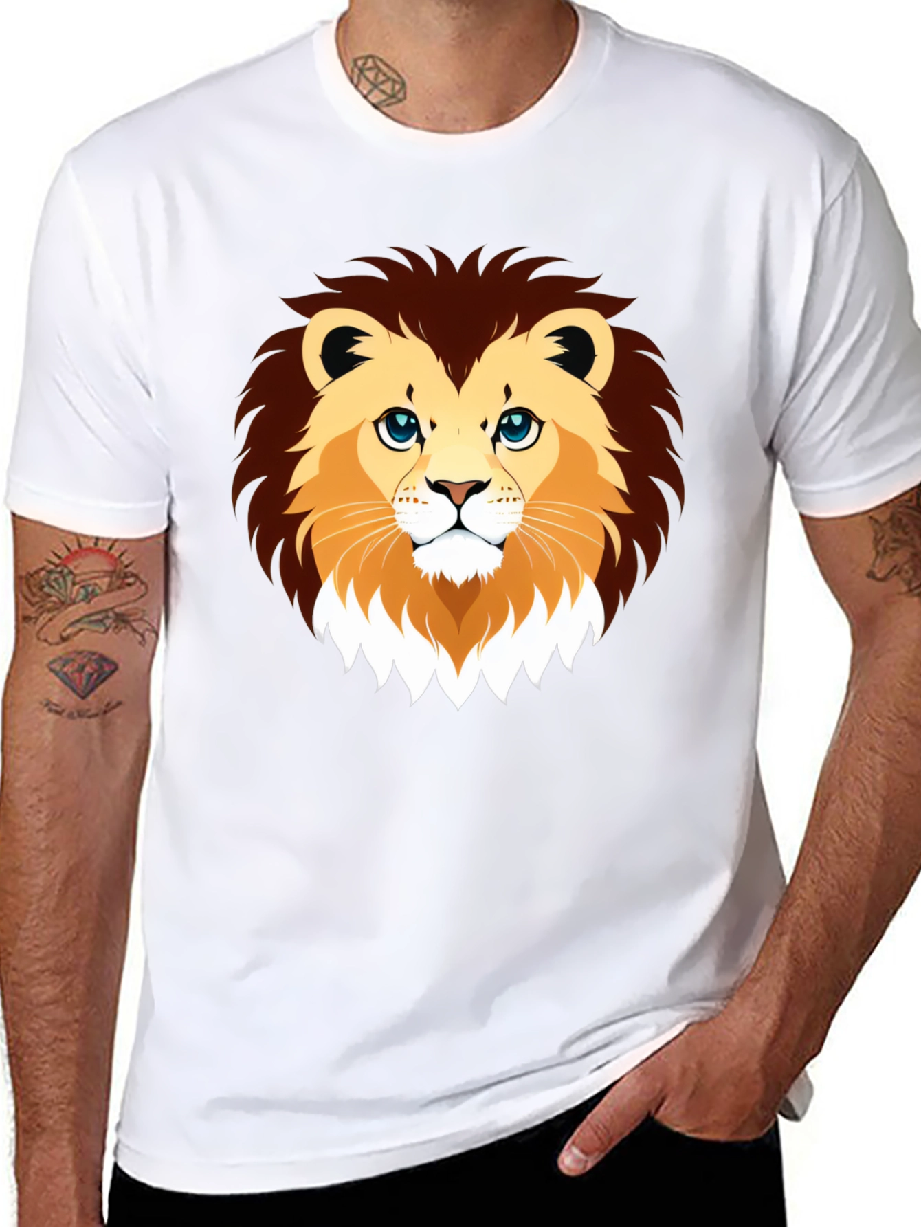 Lion Graphic Black T-Shirt