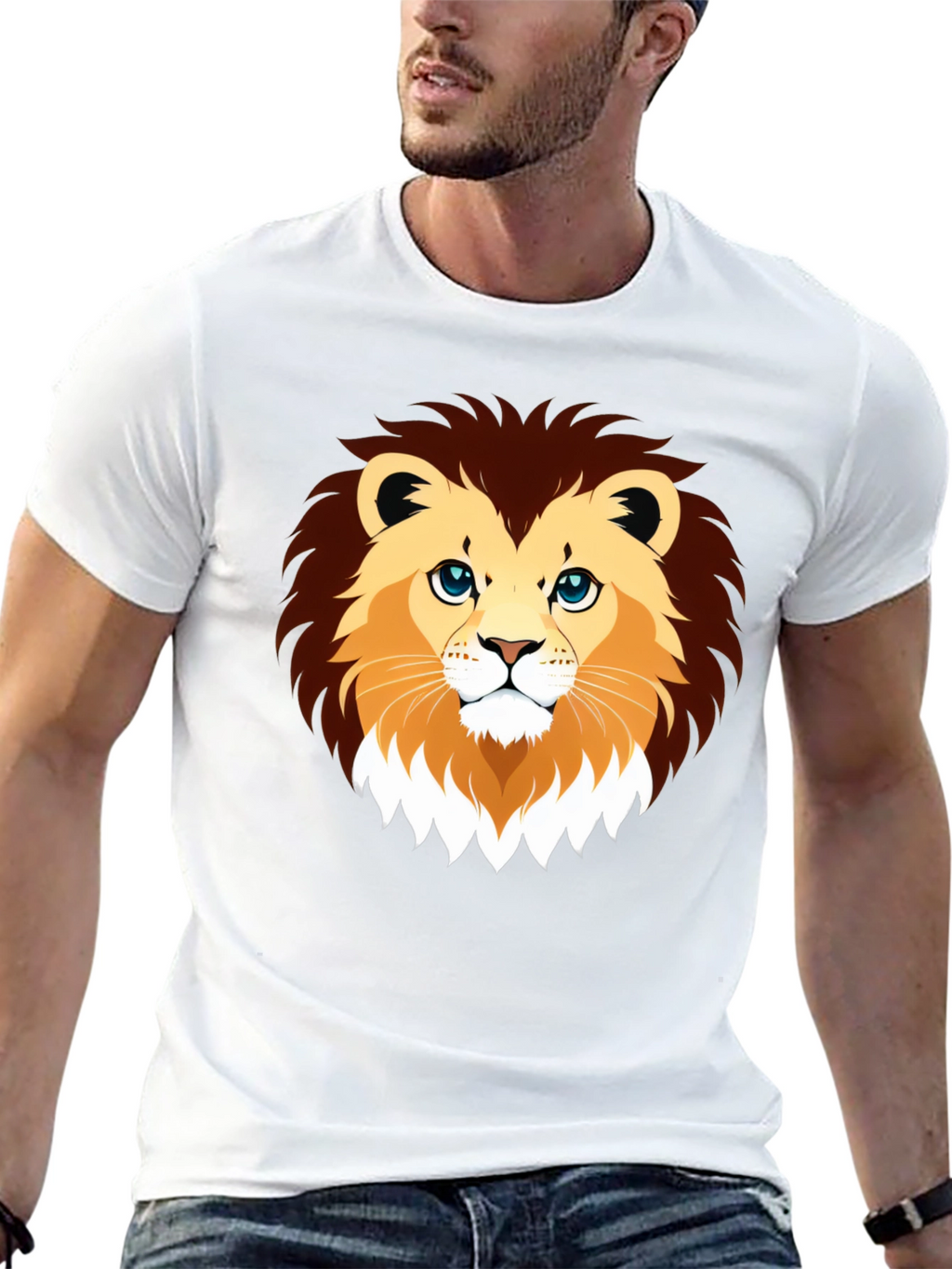 Lion Graphic Black T-Shirt