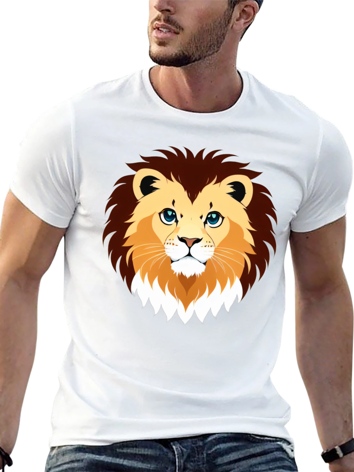Lion Graphic Black T-Shirt