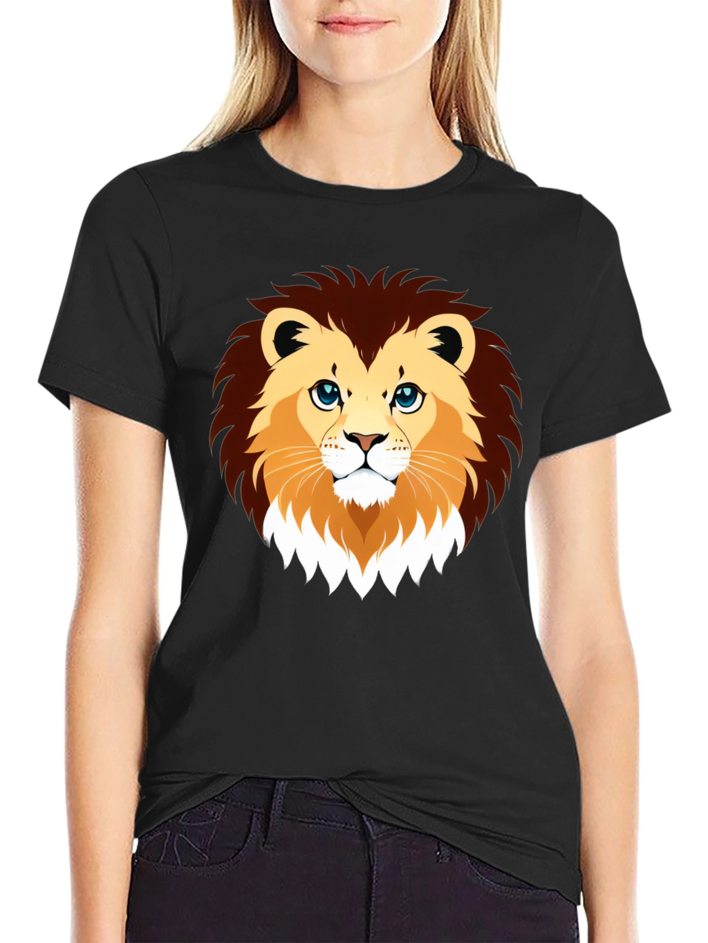 Lion Graphic Black T-Shirt