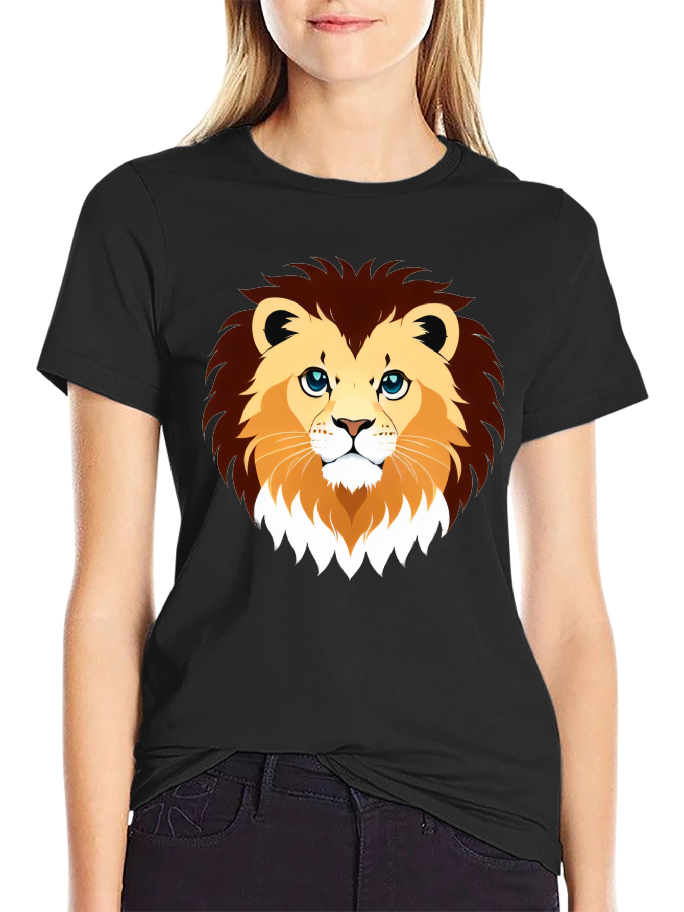 Lion Graphic Black T-Shirt