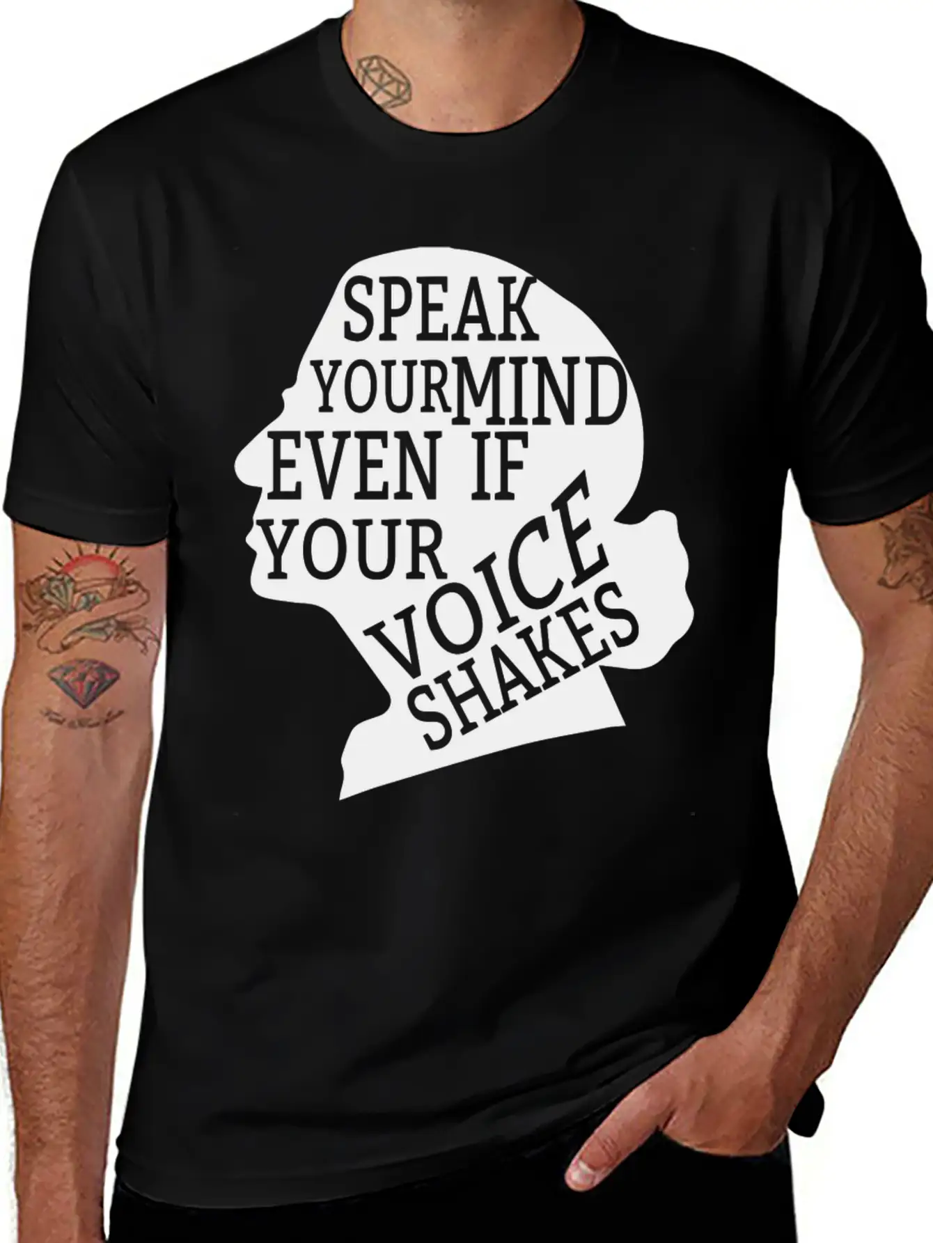 Speak Your Mind Even If Your Voice Shakes Quotes F Unisex Casual T-Shirt – Clean Design For Daily Comfort