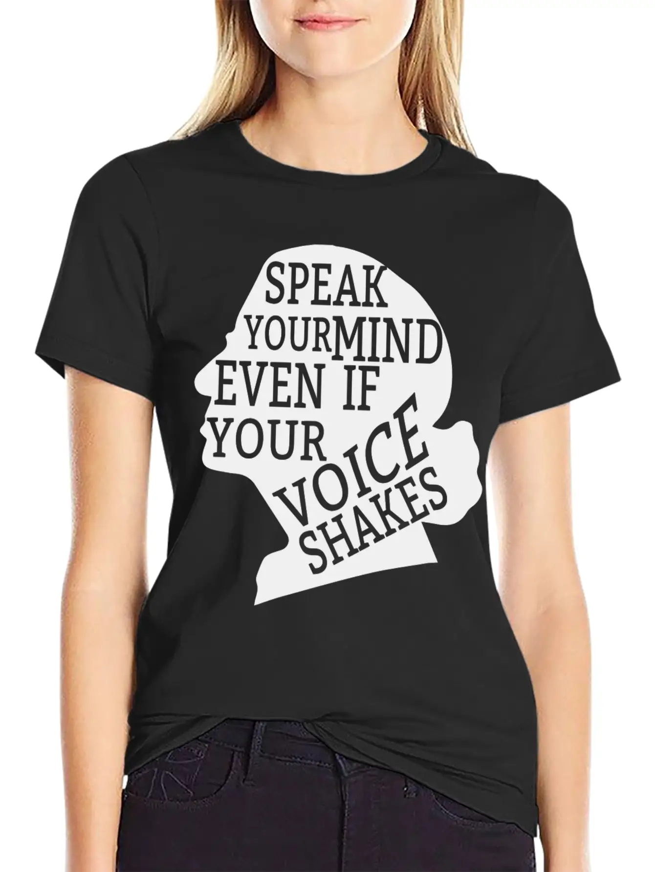 Speak Your Mind Even If Your Voice Shakes Quotes F Unisex Casual T-Shirt – Clean Design For Daily Comfort