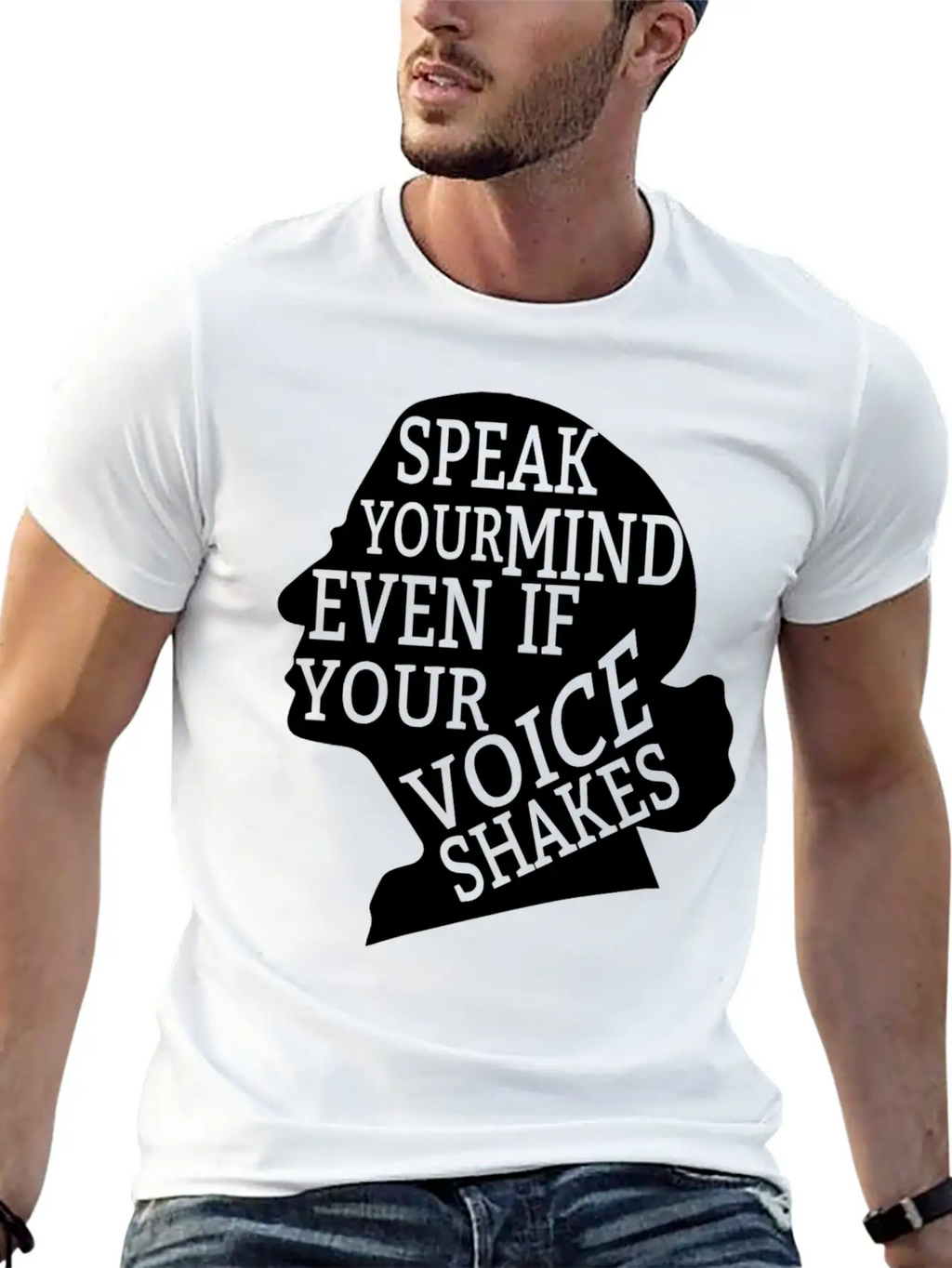 Speak Your Mind Even If Your Voice Shakes Quotes F Unisex Casual T-Shirt – Clean Design For Daily Comfort