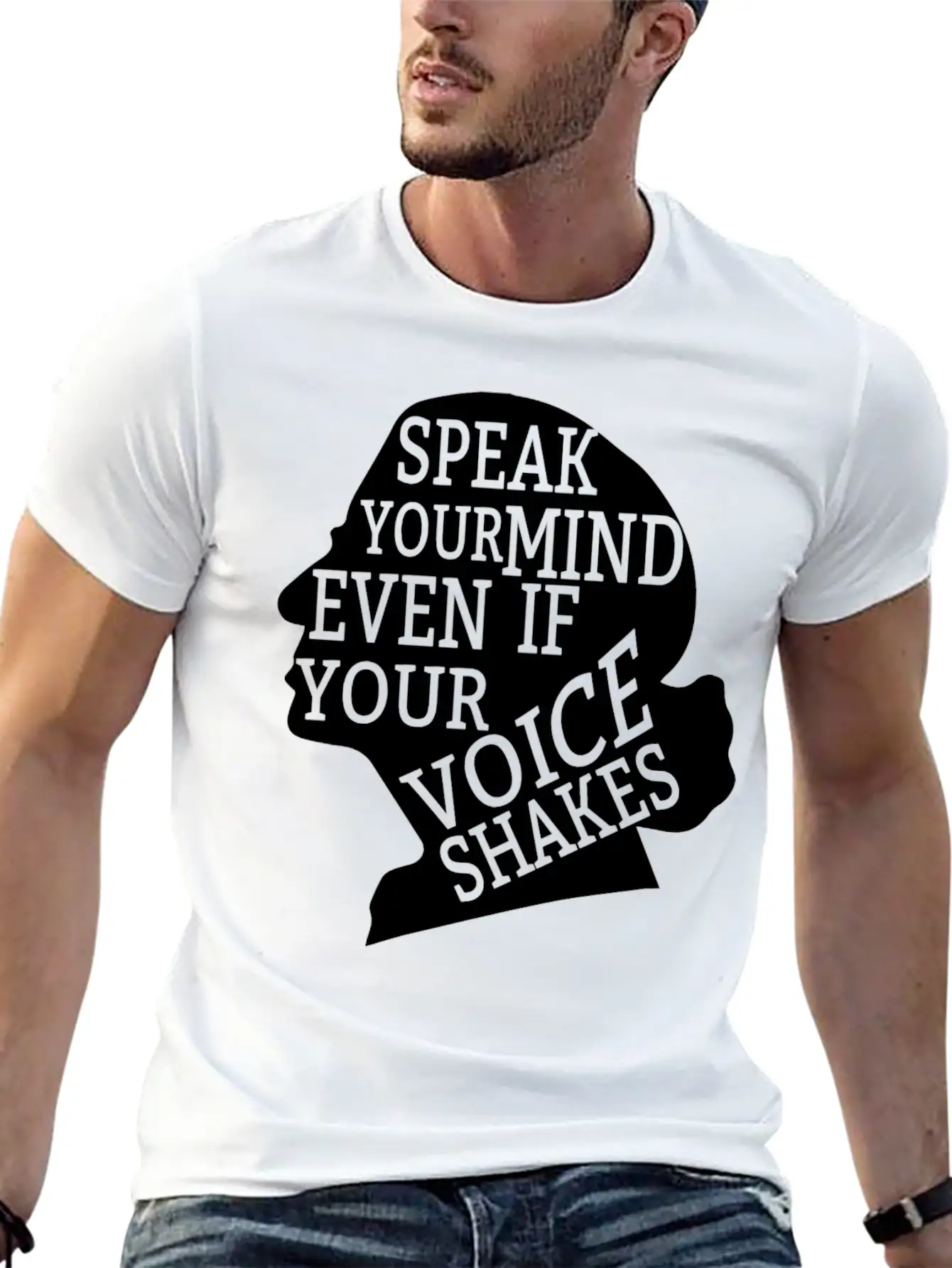 Speak Your Mind Even If Your Voice Shakes Quotes F Unisex Casual T-Shirt – Clean Design For Daily Comfort