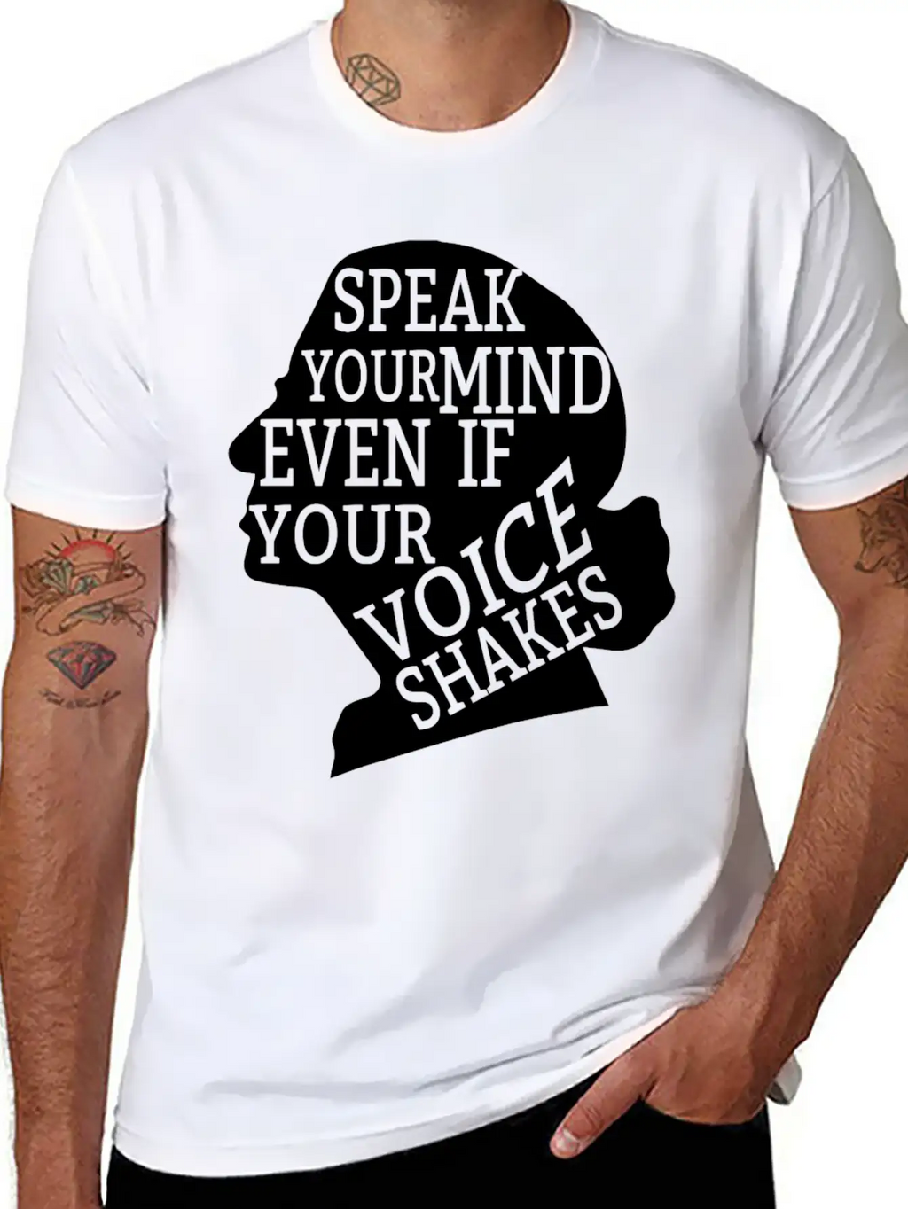 Speak Your Mind Even If Your Voice Shakes Quotes F Unisex Casual T-Shirt – Clean Design For Daily Comfort