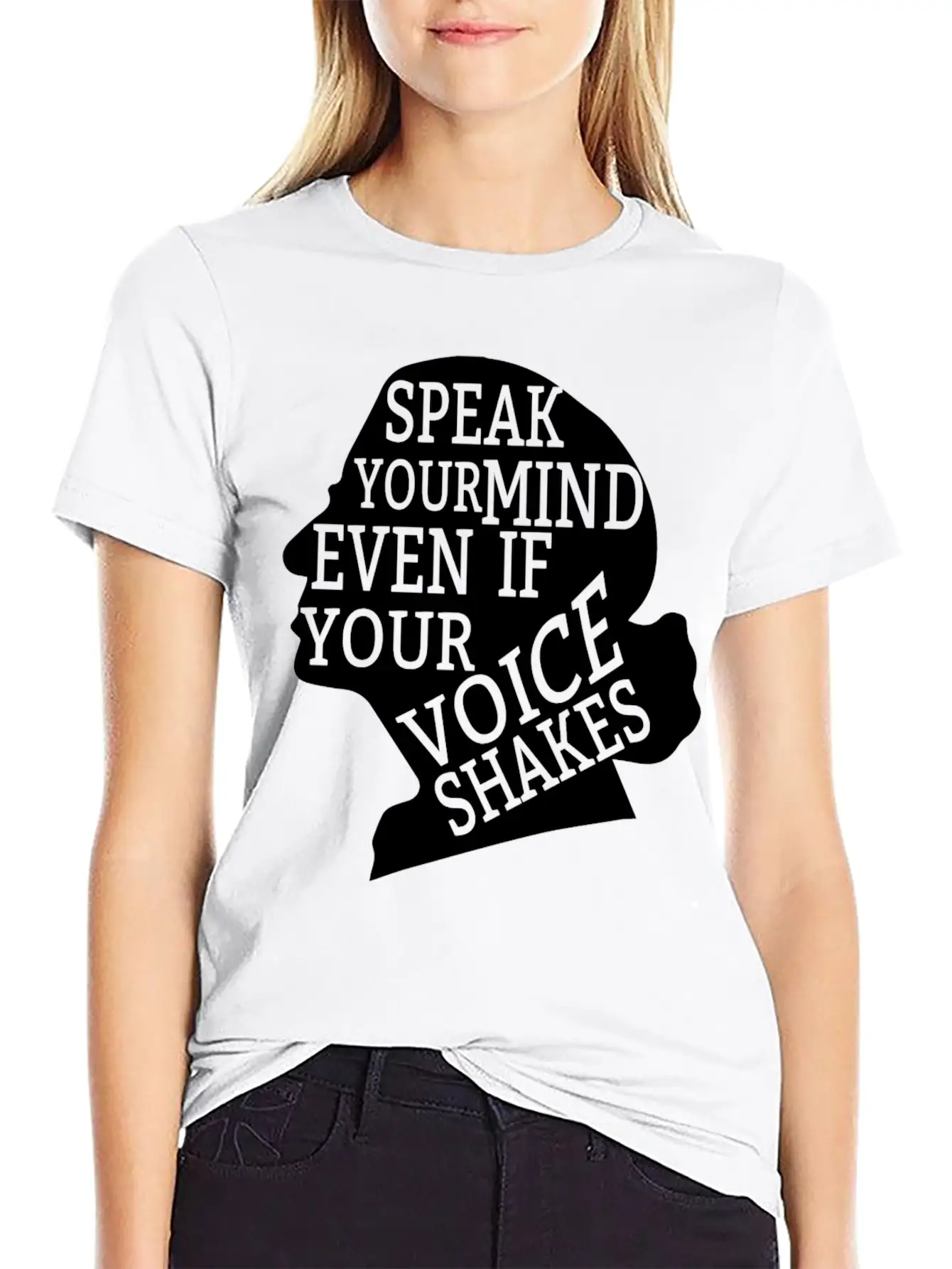 Speak Your Mind Even If Your Voice Shakes Quotes F Unisex Casual T-Shirt – Clean Design For Daily Comfort