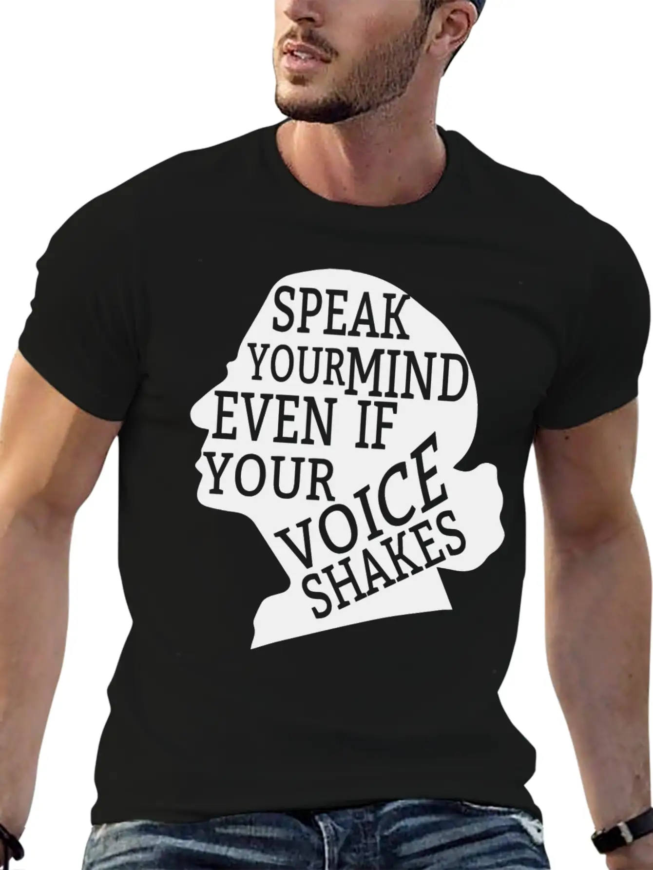 Speak Your Mind Even If Your Voice Shakes Quotes F Unisex Casual T-Shirt – Clean Design For Daily Comfort
