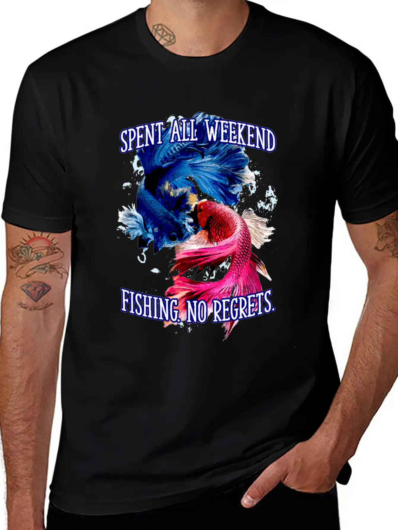 Spent All Weekend Fishing Vacation Fisherman Essential Cotton Tee For Daily Outfits – Unisex Style