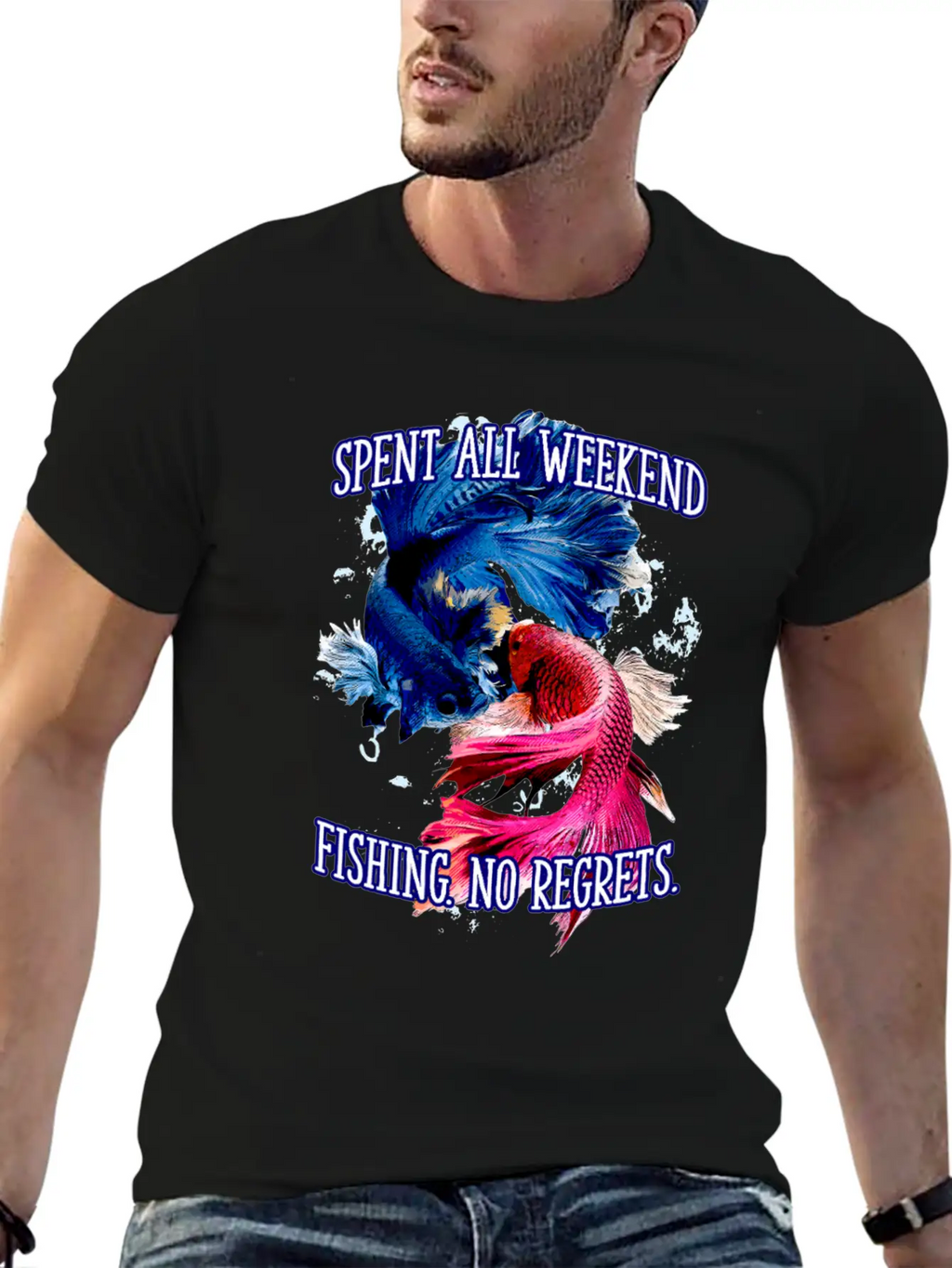 Spent All Weekend Fishing Vacation Fisherman Essential Cotton Tee For Daily Outfits – Unisex Style