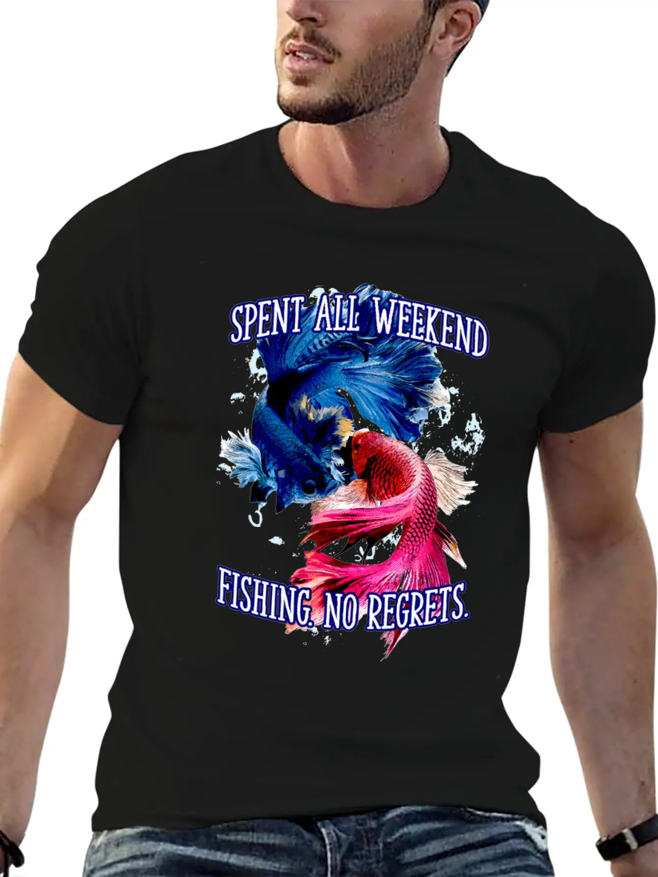 Spent All Weekend Fishing Vacation Fisherman Essential Cotton Tee For Daily Outfits – Unisex Style