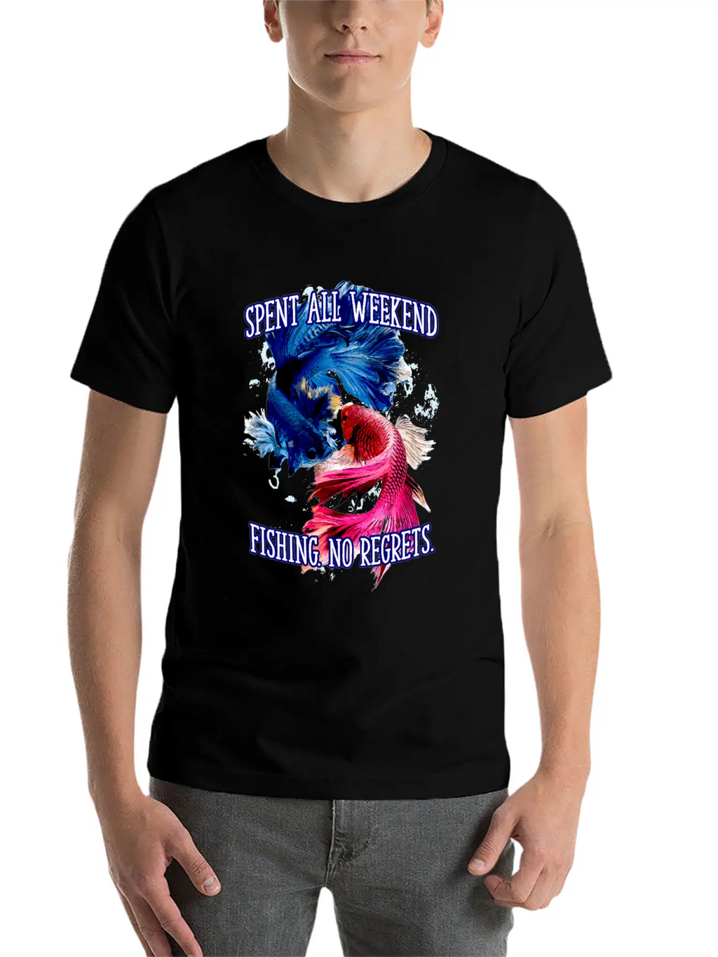 Spent All Weekend Fishing Vacation Fisherman Essential Cotton Tee For Daily Outfits – Unisex Style