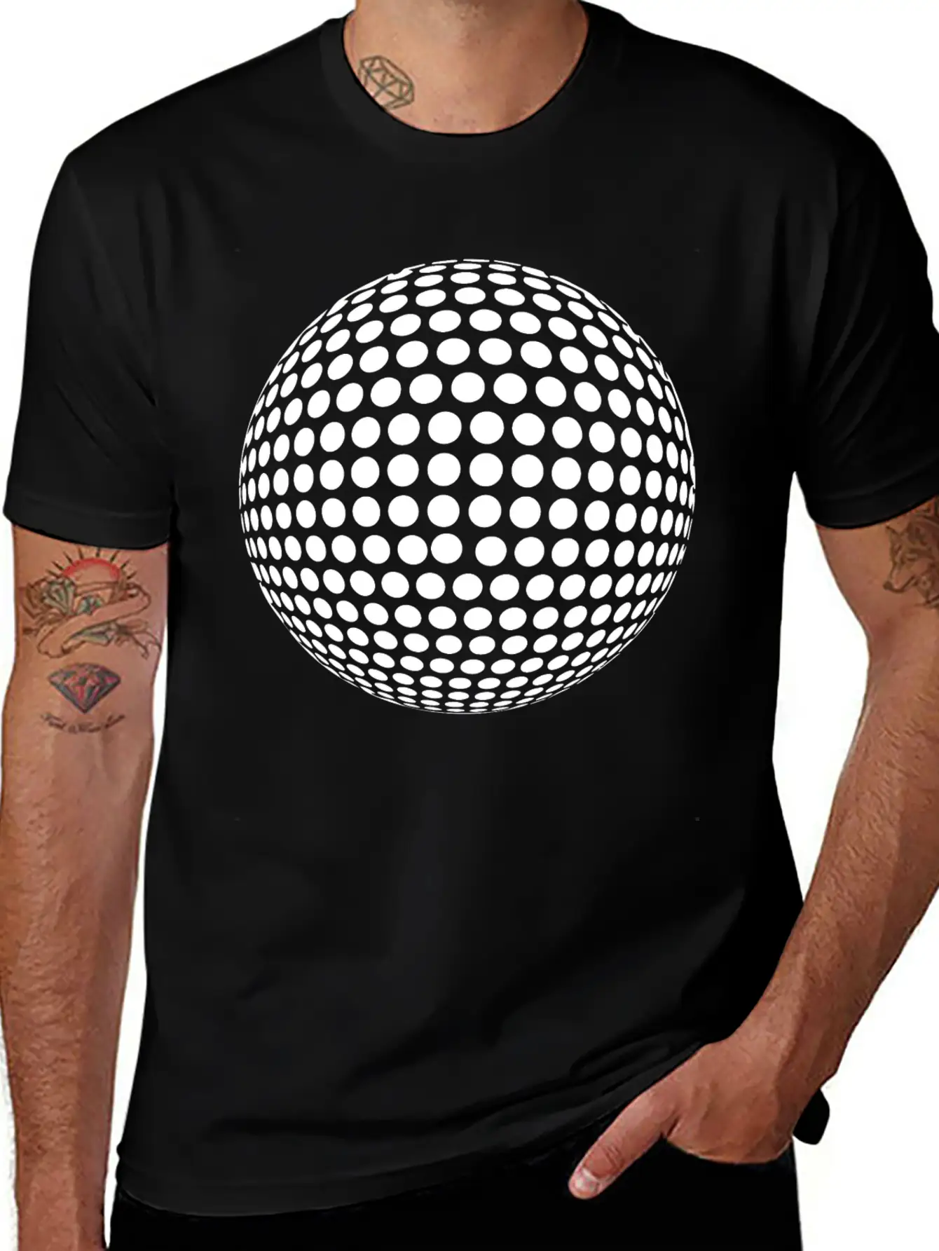 Sphere With Geometric Points In Formation Unisex Casual T-Shirt – Clean Design For Daily Comfort