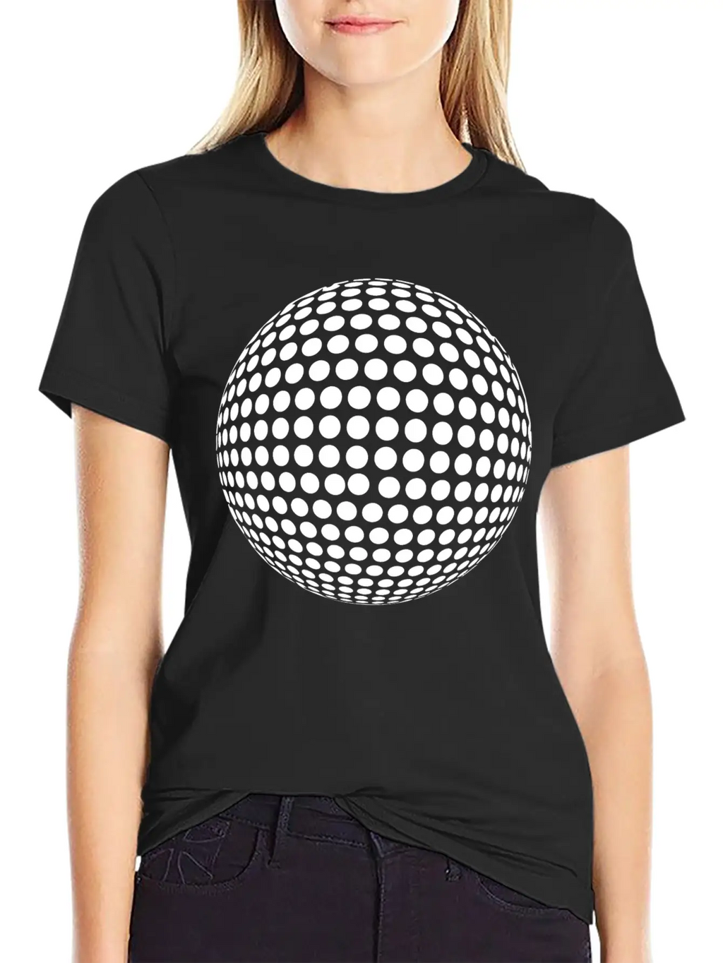 Sphere With Geometric Points In Formation Unisex Casual T-Shirt – Clean Design For Daily Comfort