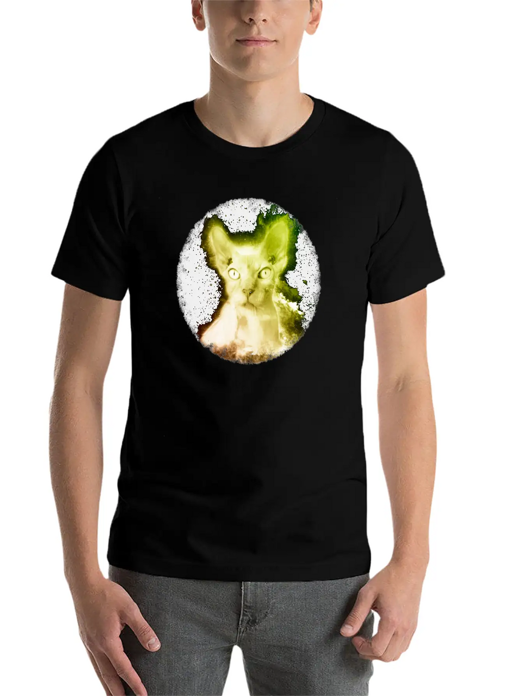 Sphynx Cat Shirt Nebula Hairless Cat Space T Shirt Unisex Casual T-Shirt – Clean Design For Daily Comfort