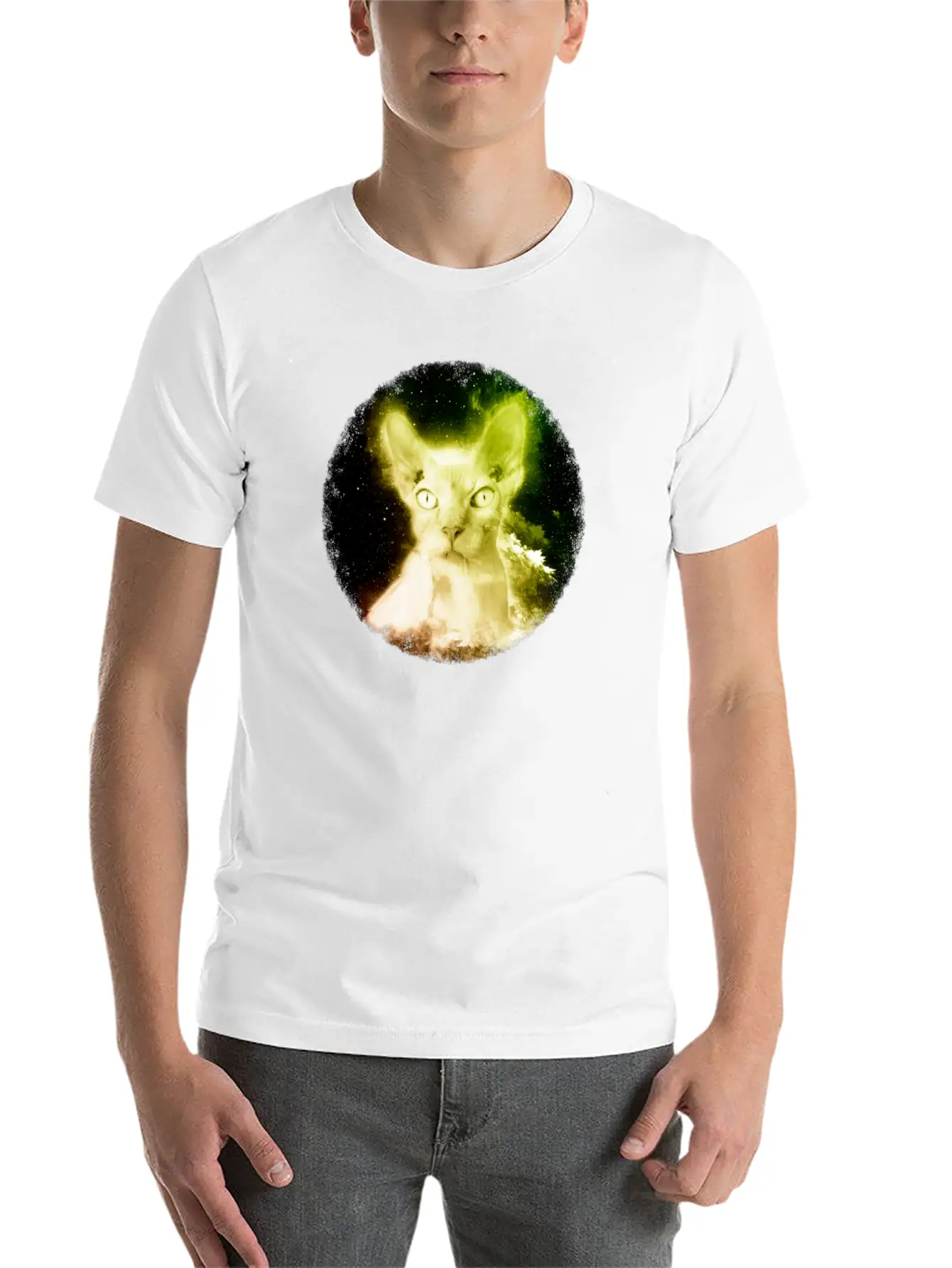 Sphynx Cat Shirt Nebula Hairless Cat Space T Shirt Unisex Casual T-Shirt – Clean Design For Daily Comfort