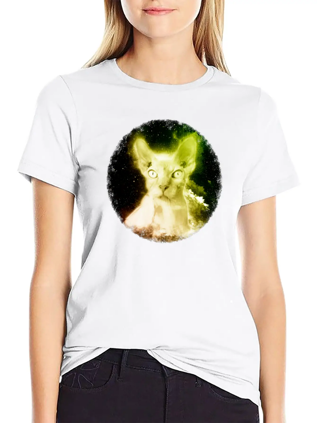 Sphynx Cat Shirt Nebula Hairless Cat Space T Shirt Unisex Casual T-Shirt – Clean Design For Daily Comfort