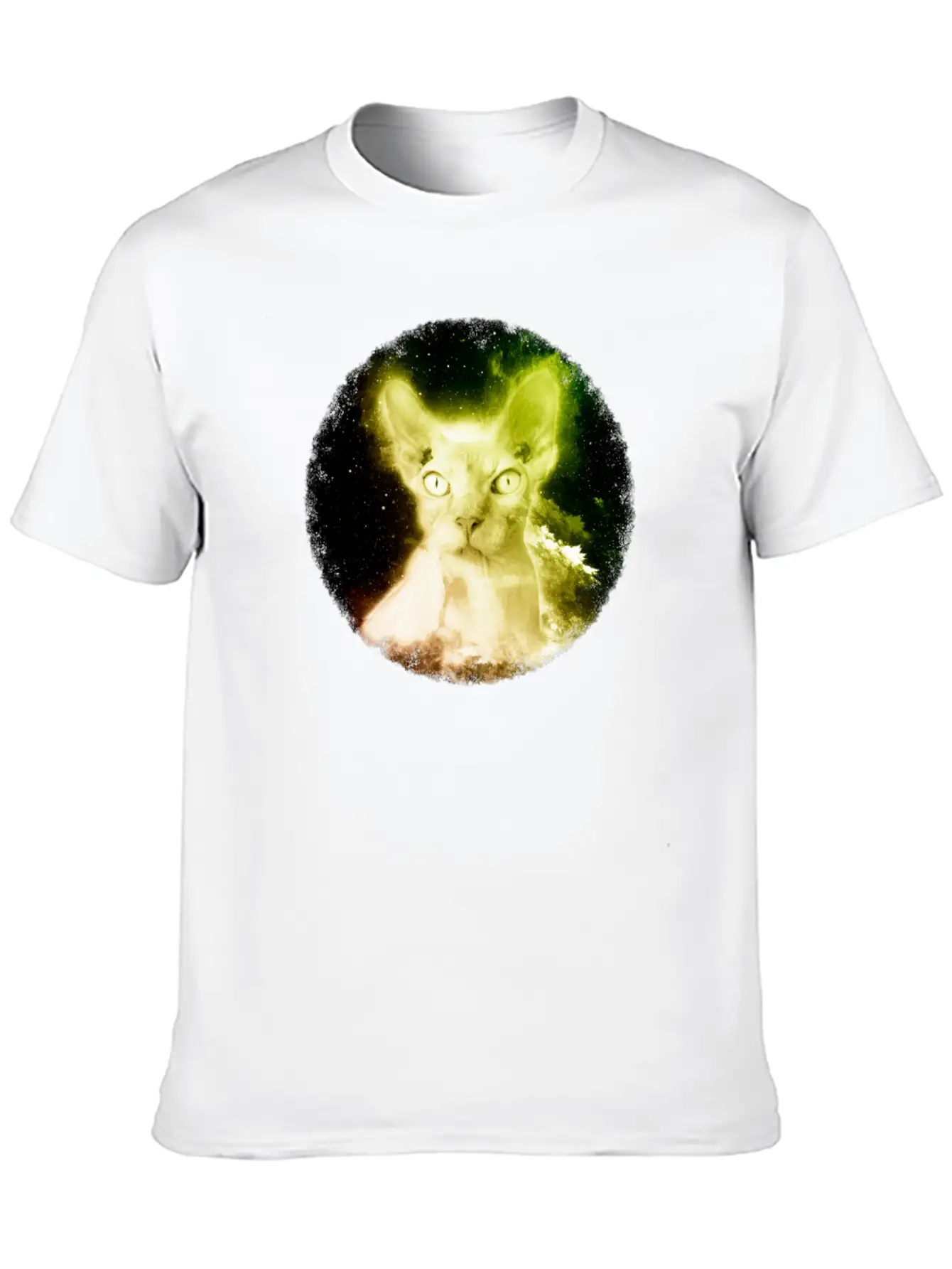 Sphynx Cat Shirt Nebula Hairless Cat Space T Shirt Unisex Casual T-Shirt – Clean Design For Daily Comfort