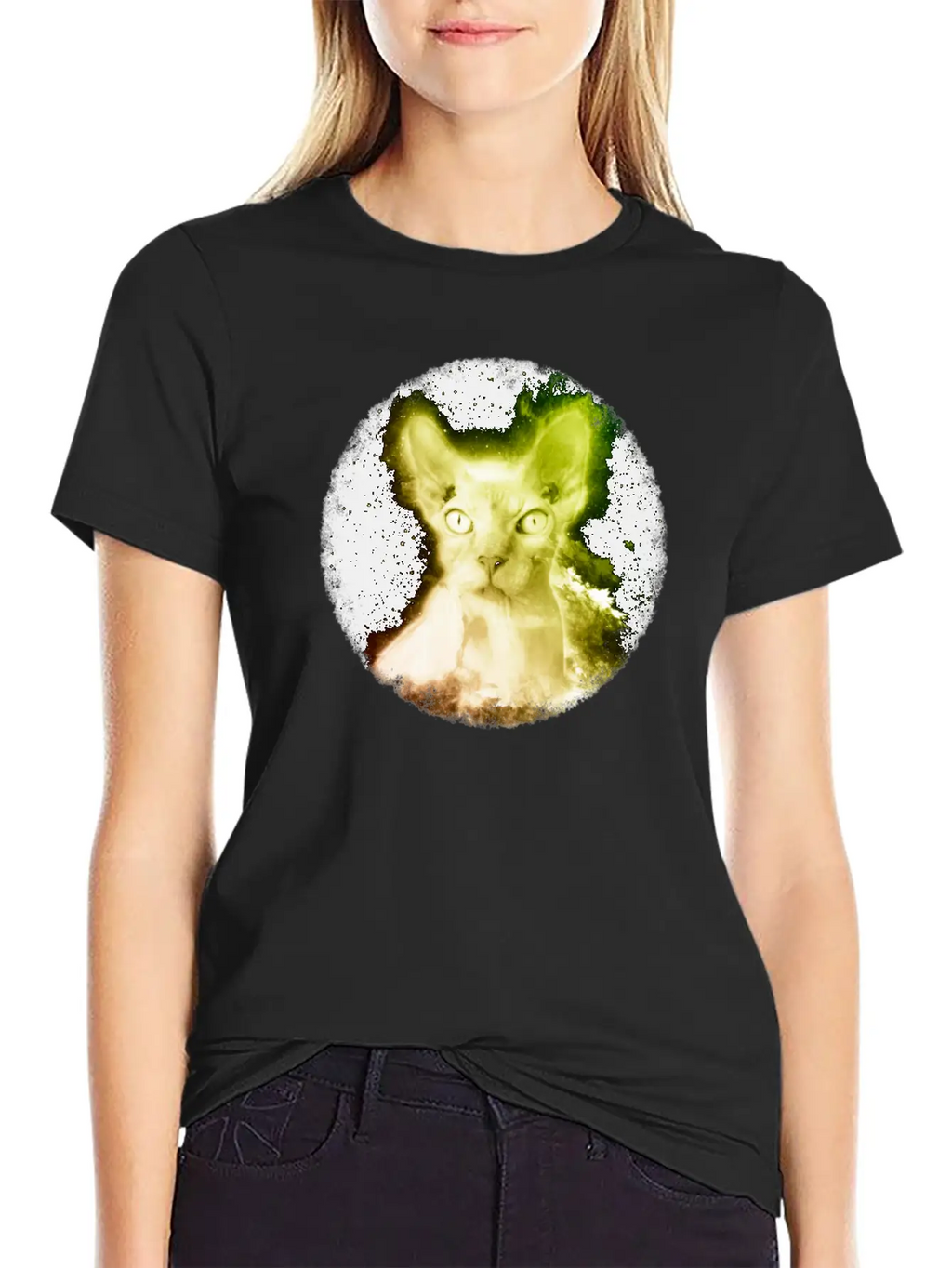 Sphynx Cat Shirt Nebula Hairless Cat Space T Shirt Unisex Casual T-Shirt – Clean Design For Daily Comfort