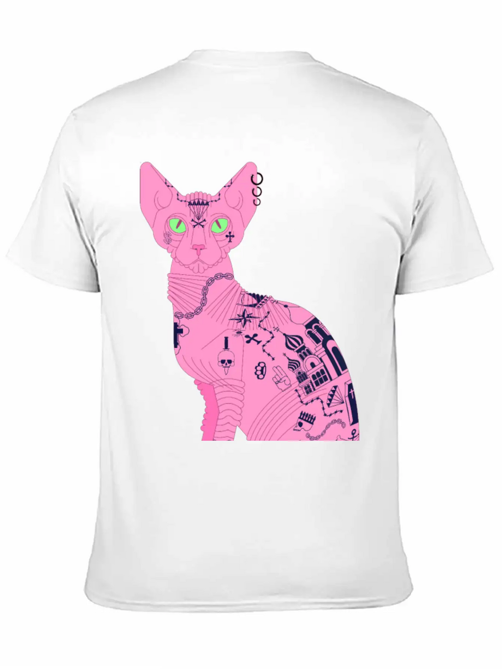 Sphynx Hairless Cat Tattoo Cool Pet Flesh Art Unisex Casual T-Shirt – Clean Design For Daily Comfort