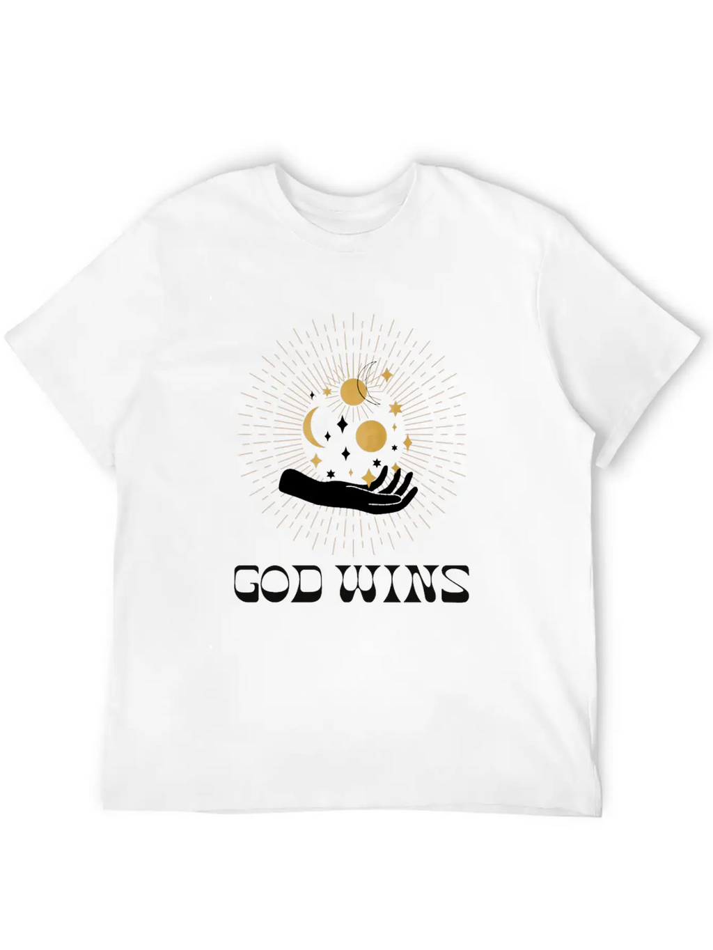 Spiritual Clothing, Universe Hand Shirt, Moon Tee Essential Cotton Tee For Daily Outfits – Unisex Style