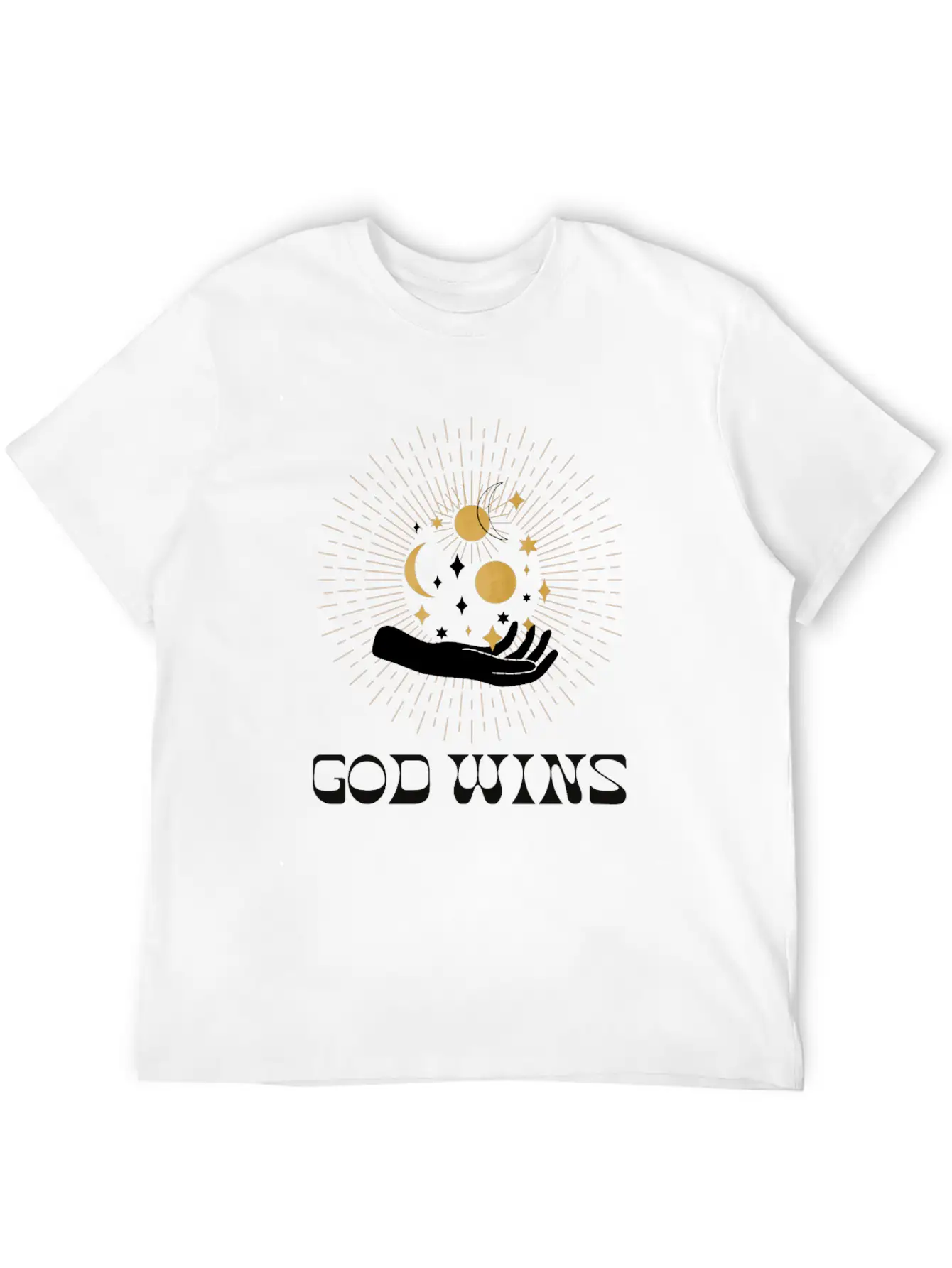 Spiritual Clothing, Universe Hand Shirt, Moon Tee Essential Cotton Tee For Daily Outfits – Unisex Style