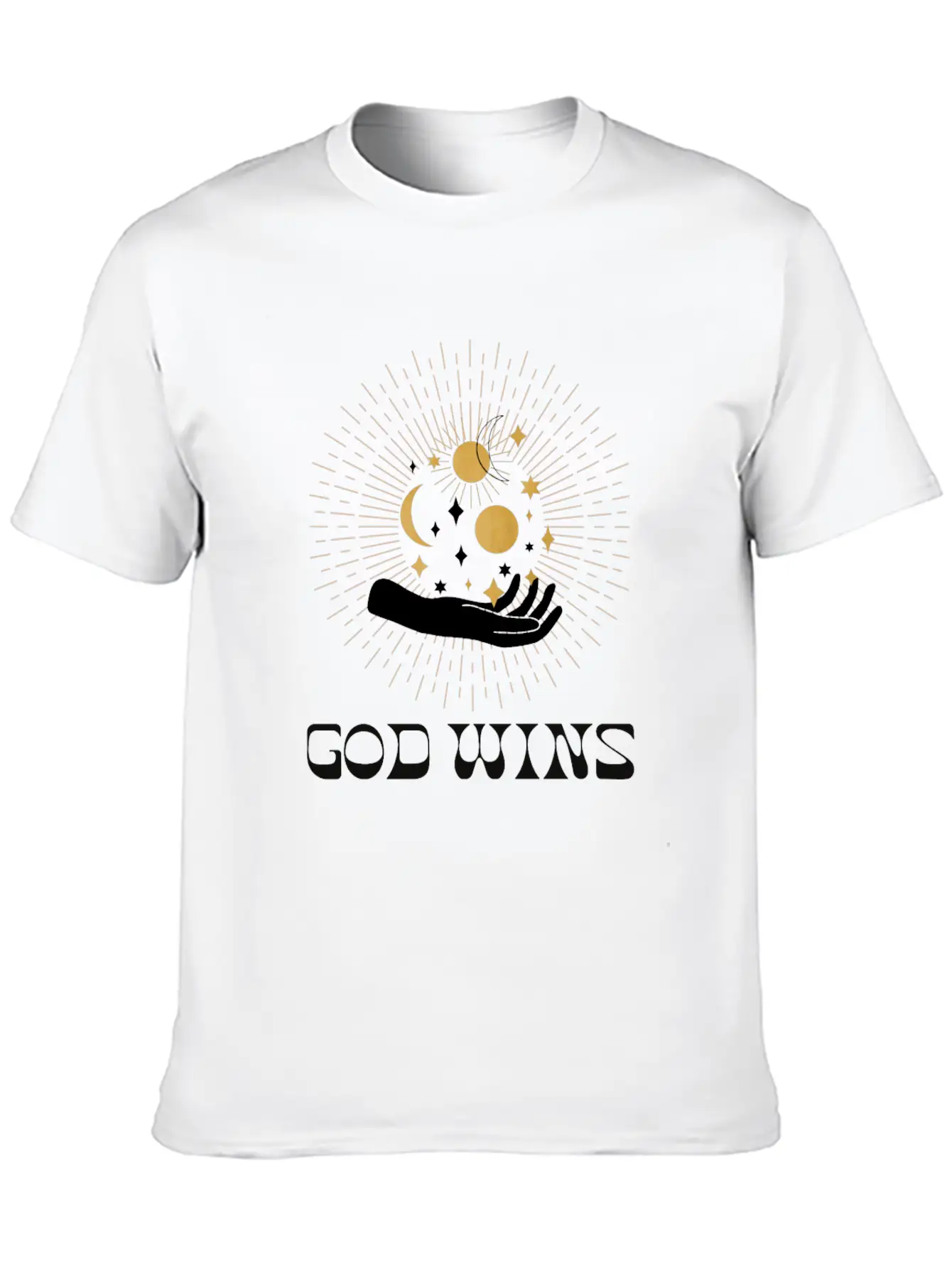 Spiritual Clothing, Universe Hand Shirt, Moon Tee Essential Cotton Tee For Daily Outfits – Unisex Style