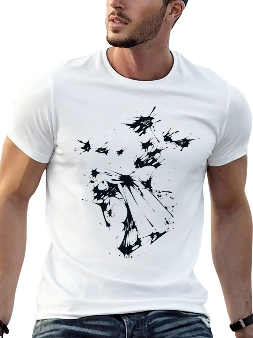 Splaaash Series Fight Dancer Ink Stylish Everyday T-Shirt – Unisex Basic Cotton Tee