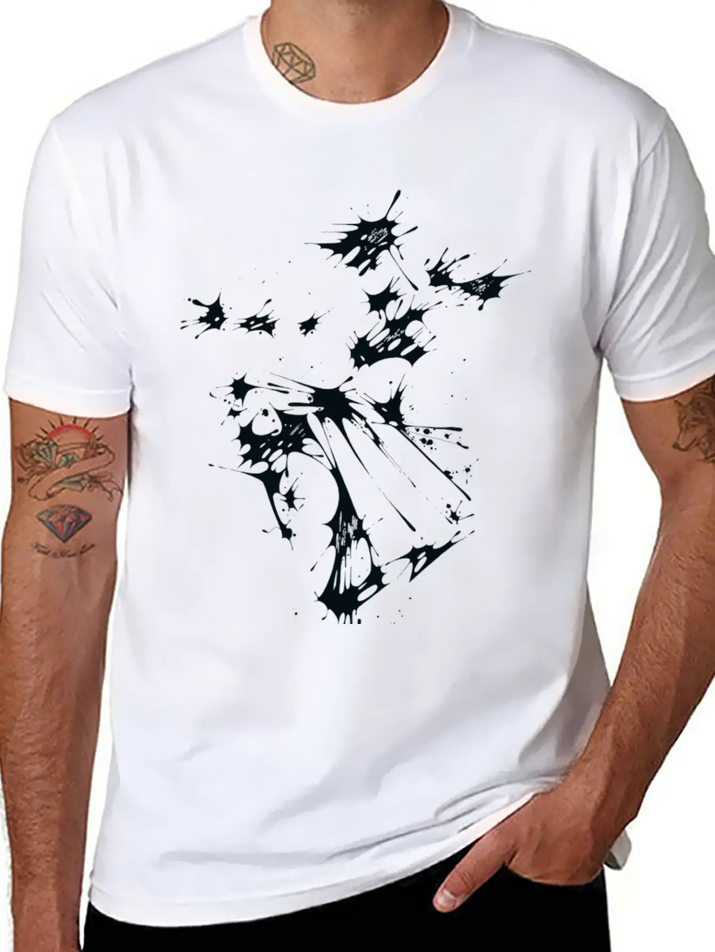 Splaaash Series Fight Dancer Ink Stylish Everyday T-Shirt – Unisex Basic Cotton Tee