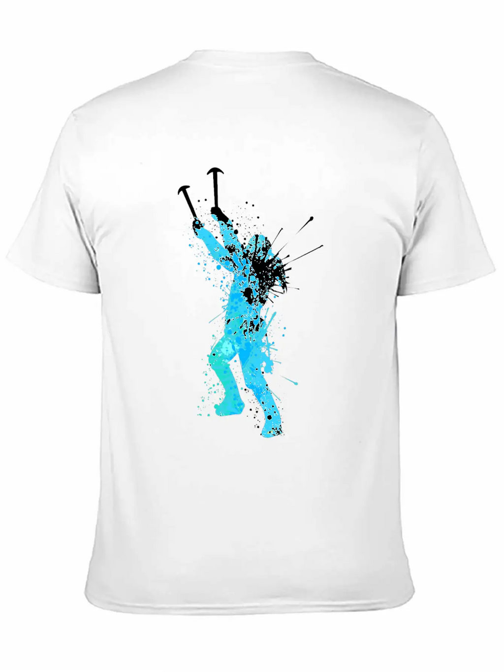 Splash Art Wintersport Ice Climbing Unisex Short Sleeve Soft Cotton T-Shirt – Casual Everyday Wear