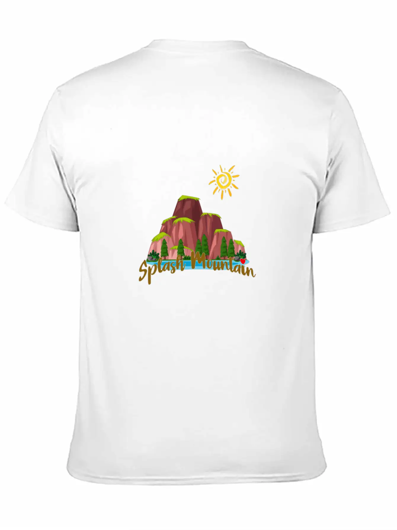 Splash Mountain - Happy Picnic Unisex Short Sleeve Soft Cotton T-Shirt – Casual Everyday Wear