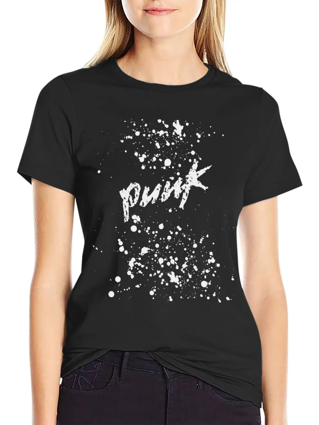 Splatter Punk Unisex Casual T-Shirt – Clean Design For Daily Comfort