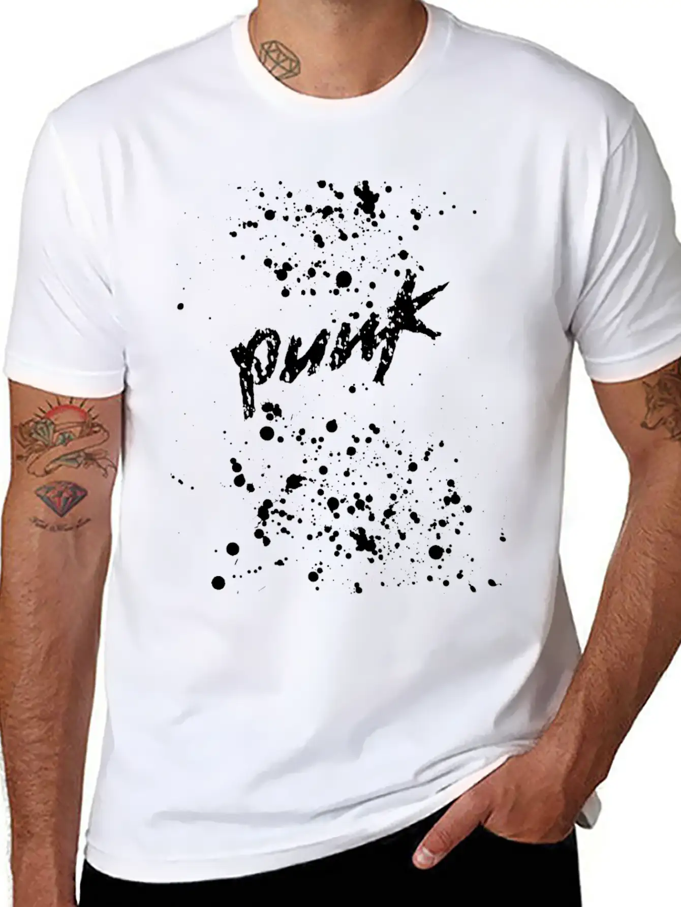 Splatter Punk Unisex Casual T-Shirt – Clean Design For Daily Comfort