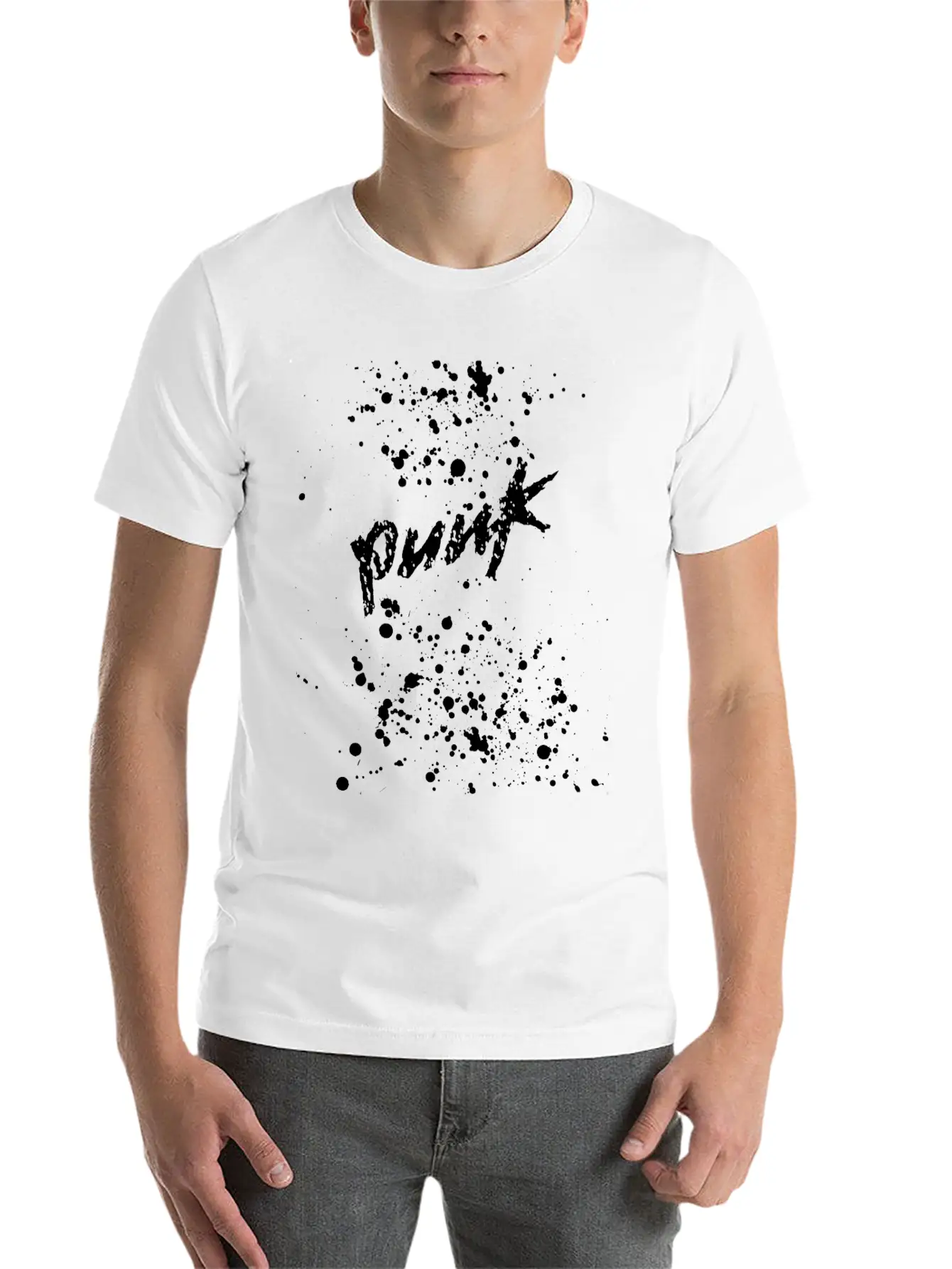 Splatter Punk Unisex Casual T-Shirt – Clean Design For Daily Comfort